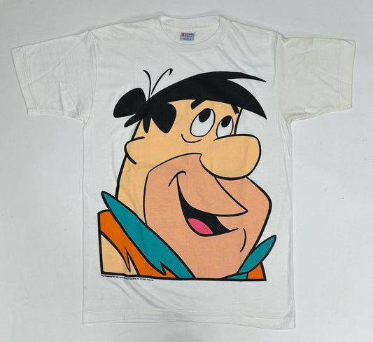 Vintage 1994 Hanna-Barbera Fred Flintstone Big Face The Flintstones Tee Large 21.5x31 Inches