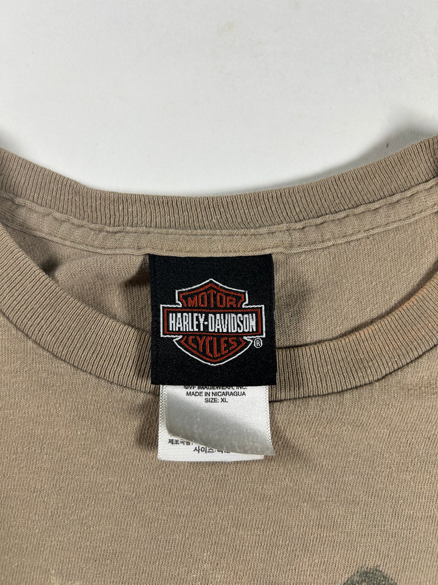2010s Harley Davidson Motorcycles Columbus Tee As Is Worn XL 23.5x29.25 Inches