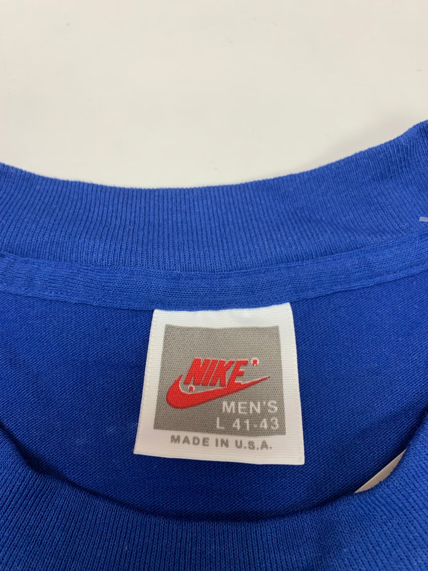 Vintage 1988 Nike Manhattan To Peekskill New York Road Relay Running Tee 19.75x28.5 Inches