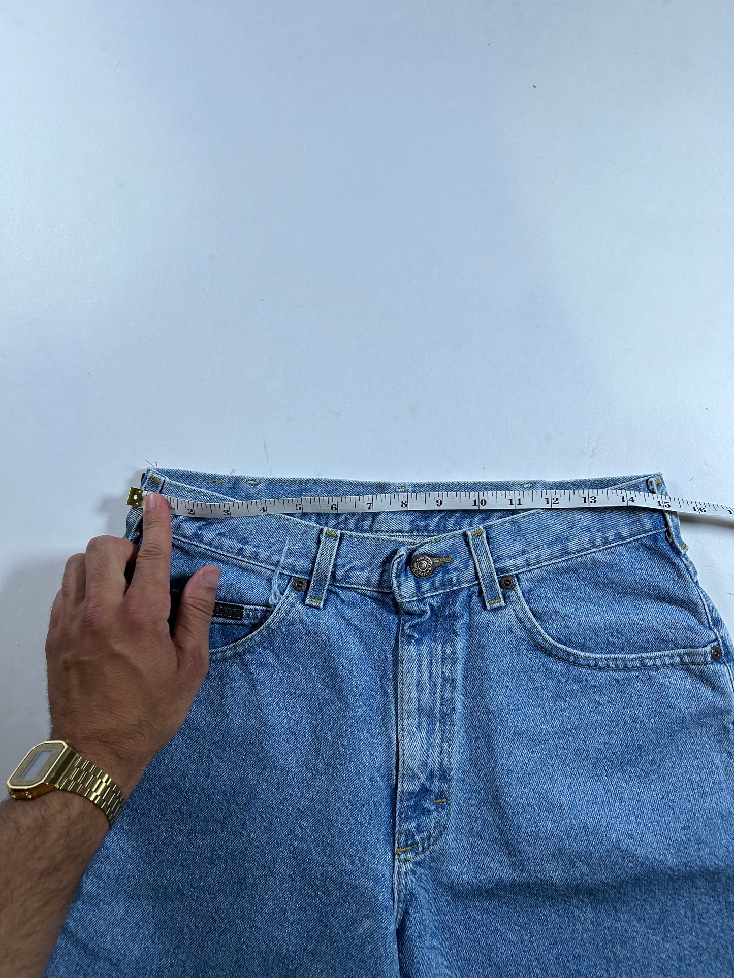 Vintage Lee Denim Jean Shorts 100% Cotton Men's 33 Fits 32 Waist 15.25x20.5 Inches