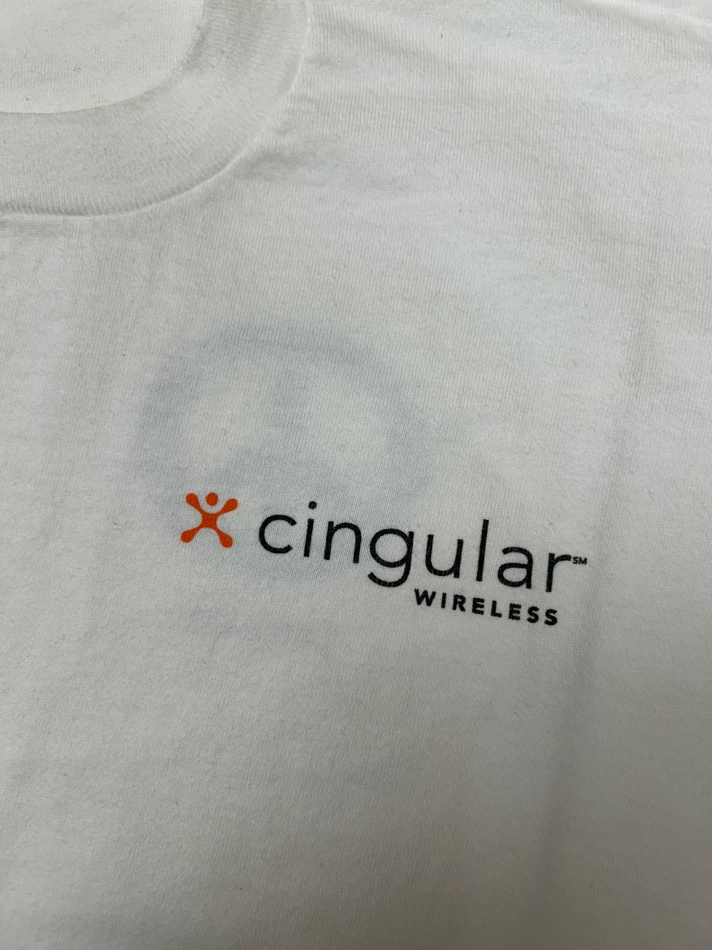 Vintage Cingular Wireless Peace Happiness Self-Expression Company Promo Tee XL 24x29 Inches