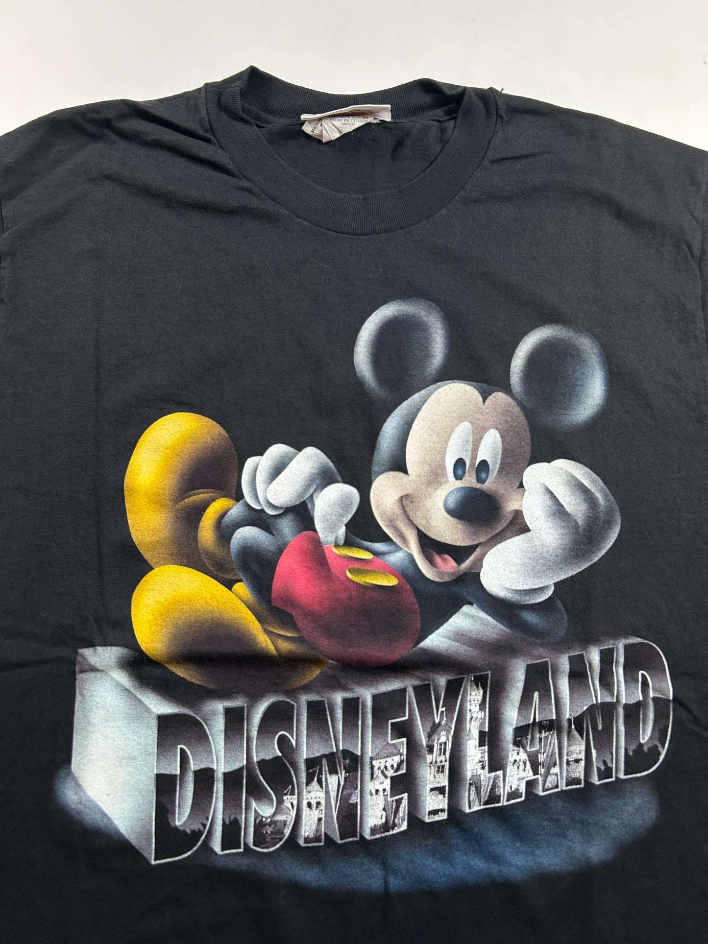 Vintage Disney Mickey Mouse Disneyland Theme Park Tee Medium 19.75x28.5 Inches USA