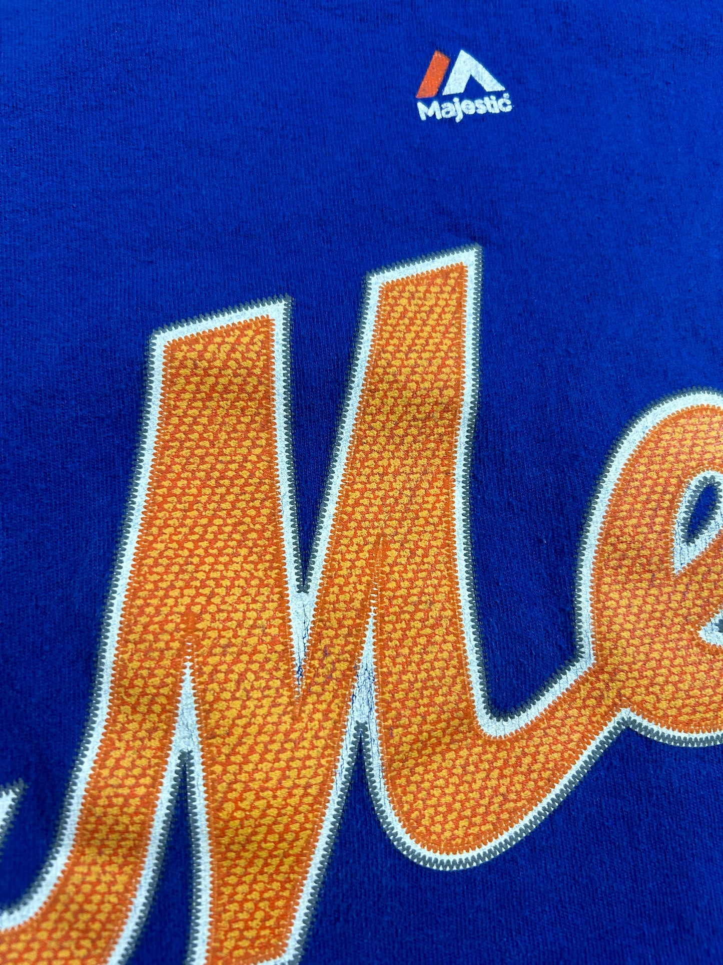 Majestic Marvel New York Mets Noah Syndergaard Thor MLB T-Shirt Large 21x28.74 Inches Blue