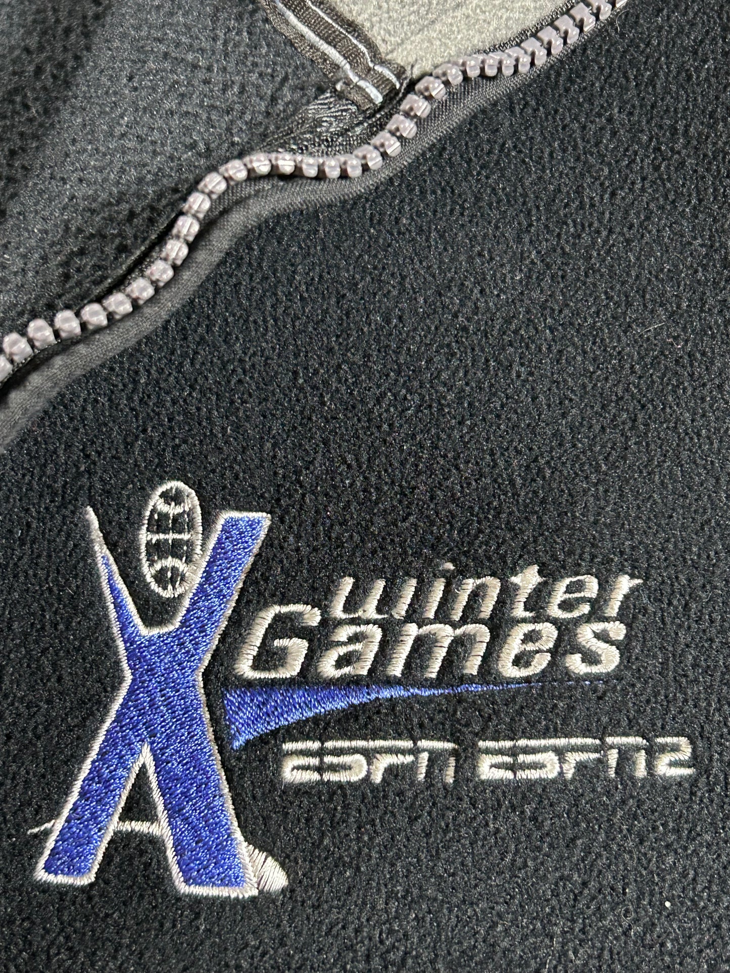 Vintage Nike ACG Winter X Games Fleece 1/4 Zip Jacket Therma-Fit XL/L Fit 26.75x28 Inches Black