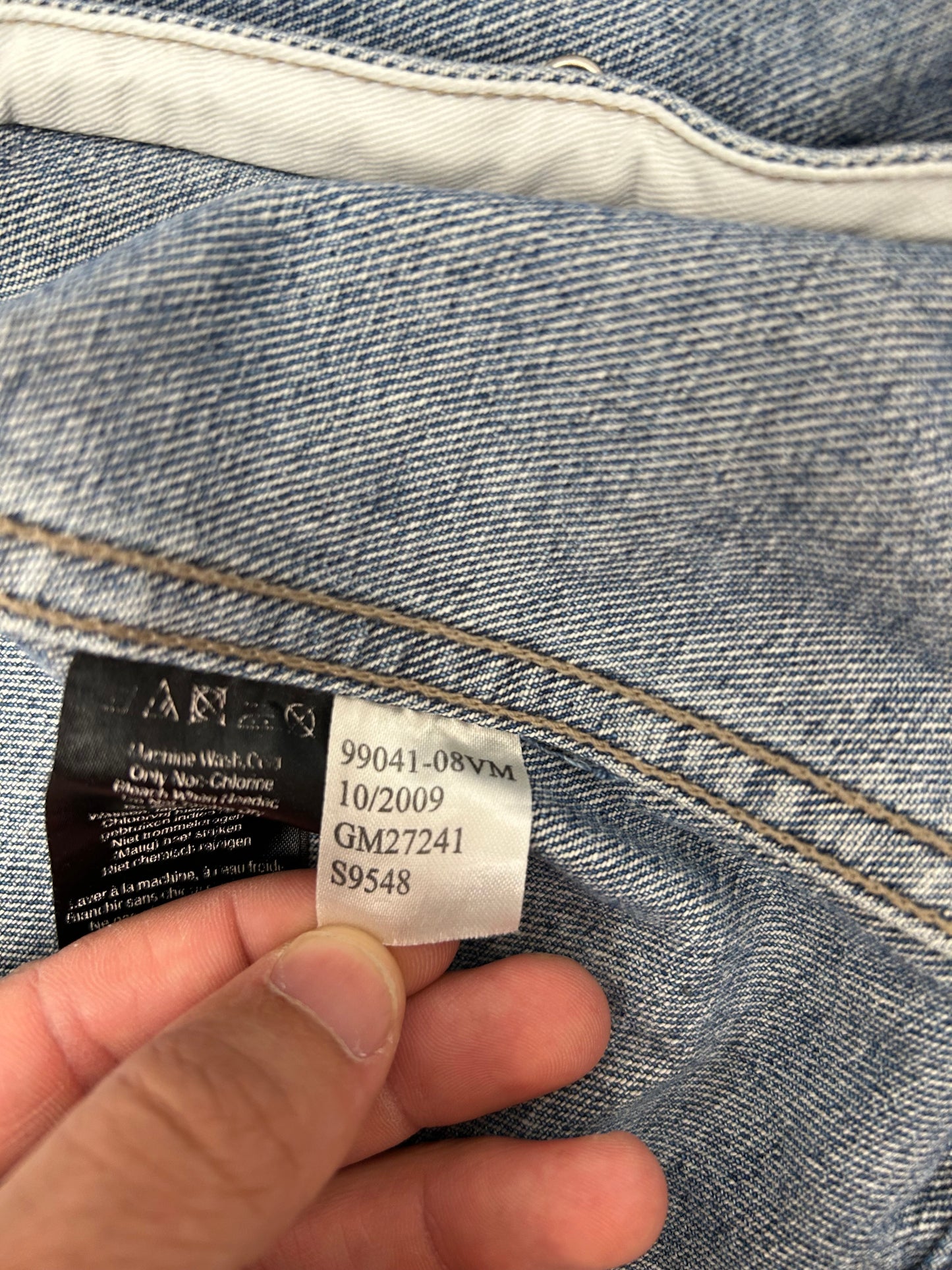 2009 Harley Davidson Motorcycles Denim Jean Jacket Vest XL 25x28.25 Inches