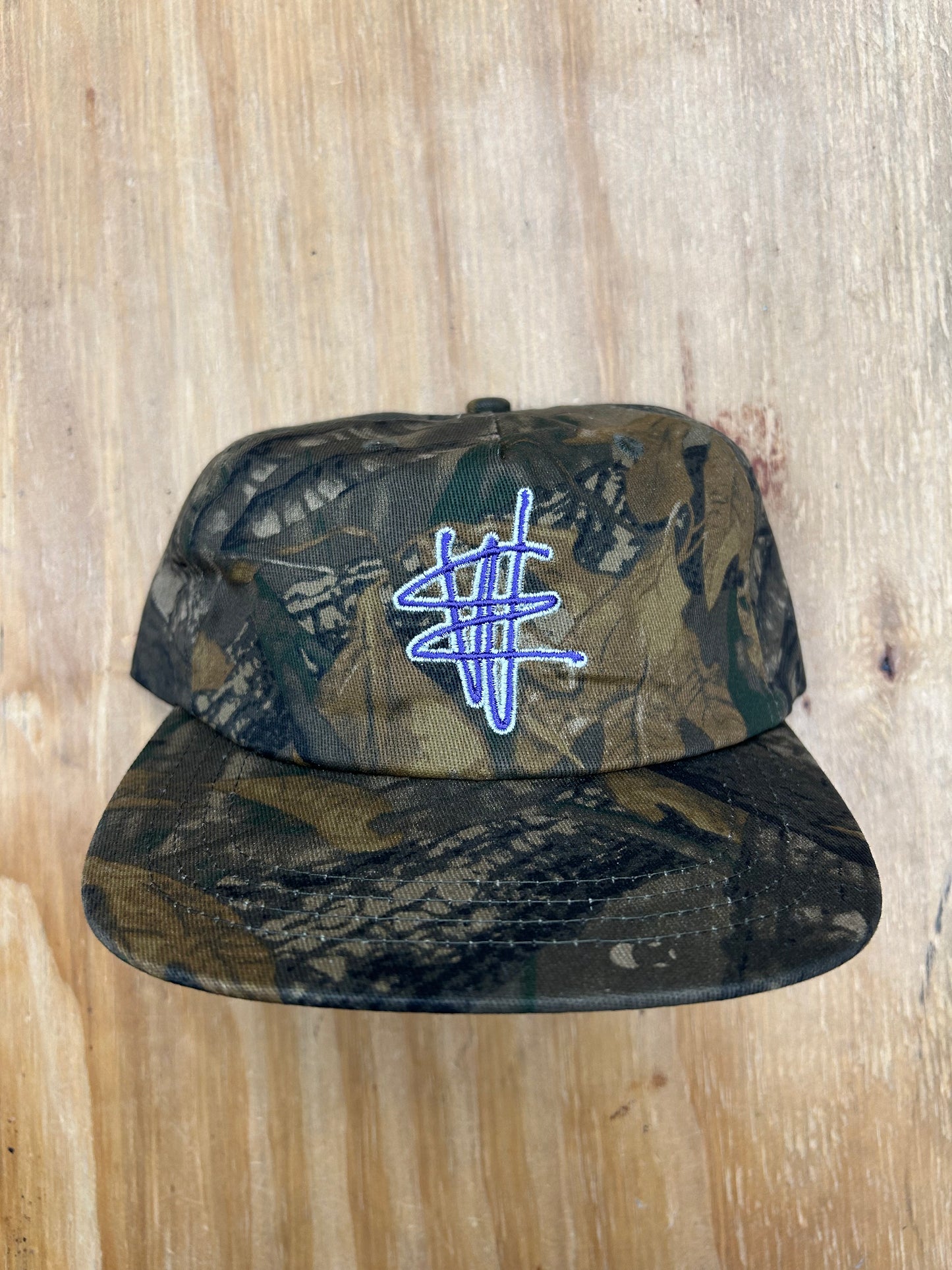Edgewood NJ EW 973 Team Logo 5 Panel Cotton Adjustable SnapBack Hat Vintage Camo