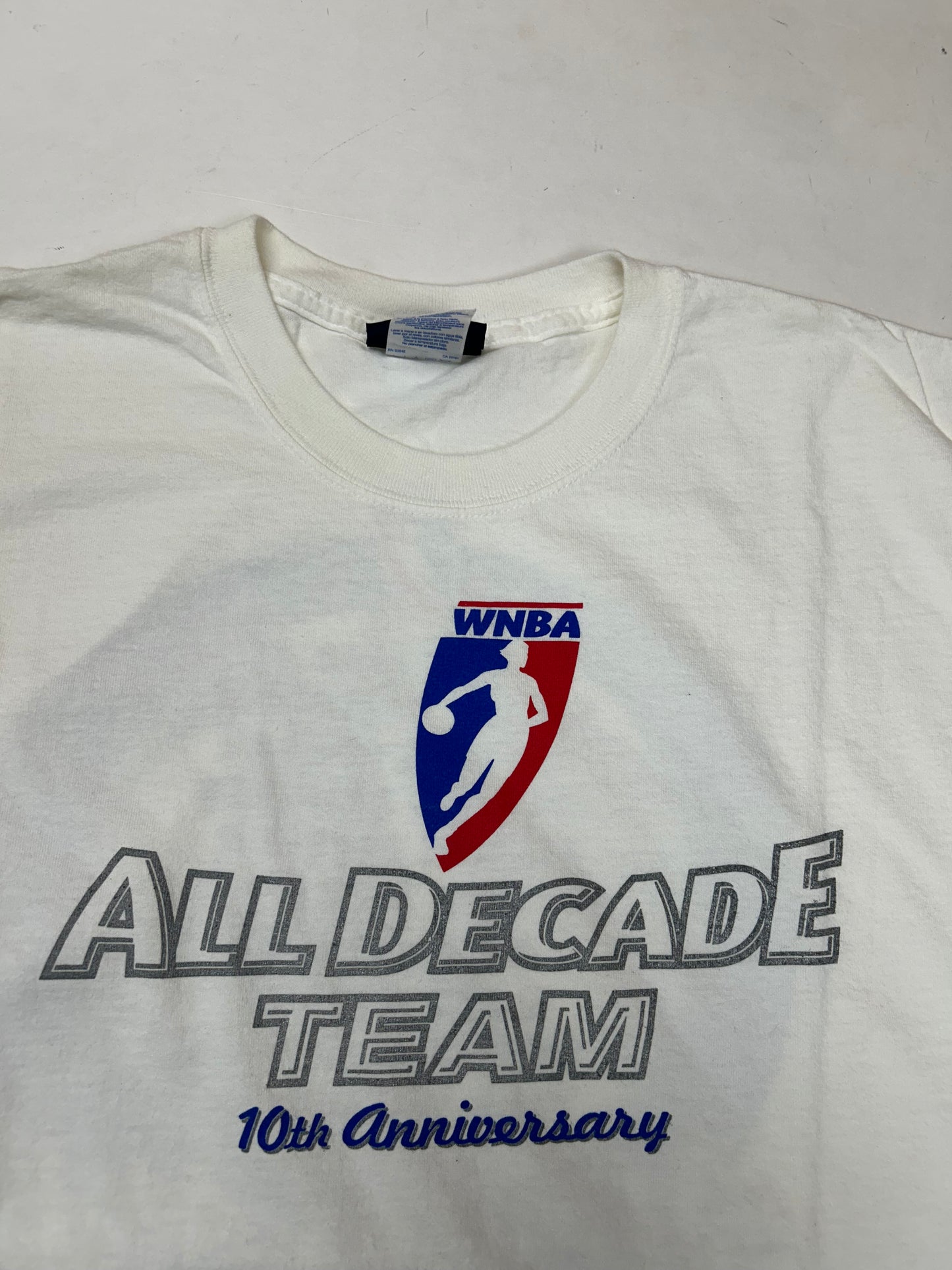 Vintage 2006 WNBA All Decade Team 10th Anniversary Roster Tee XL 23.5x30.25 Inches