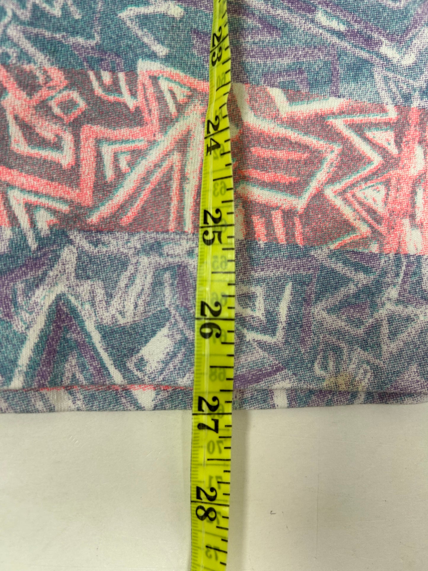 Vintage Gotcha Shirt Pink Blue Tribal Aztec Surf Skate AOP 80s 90s 21.75x26.75 Inches