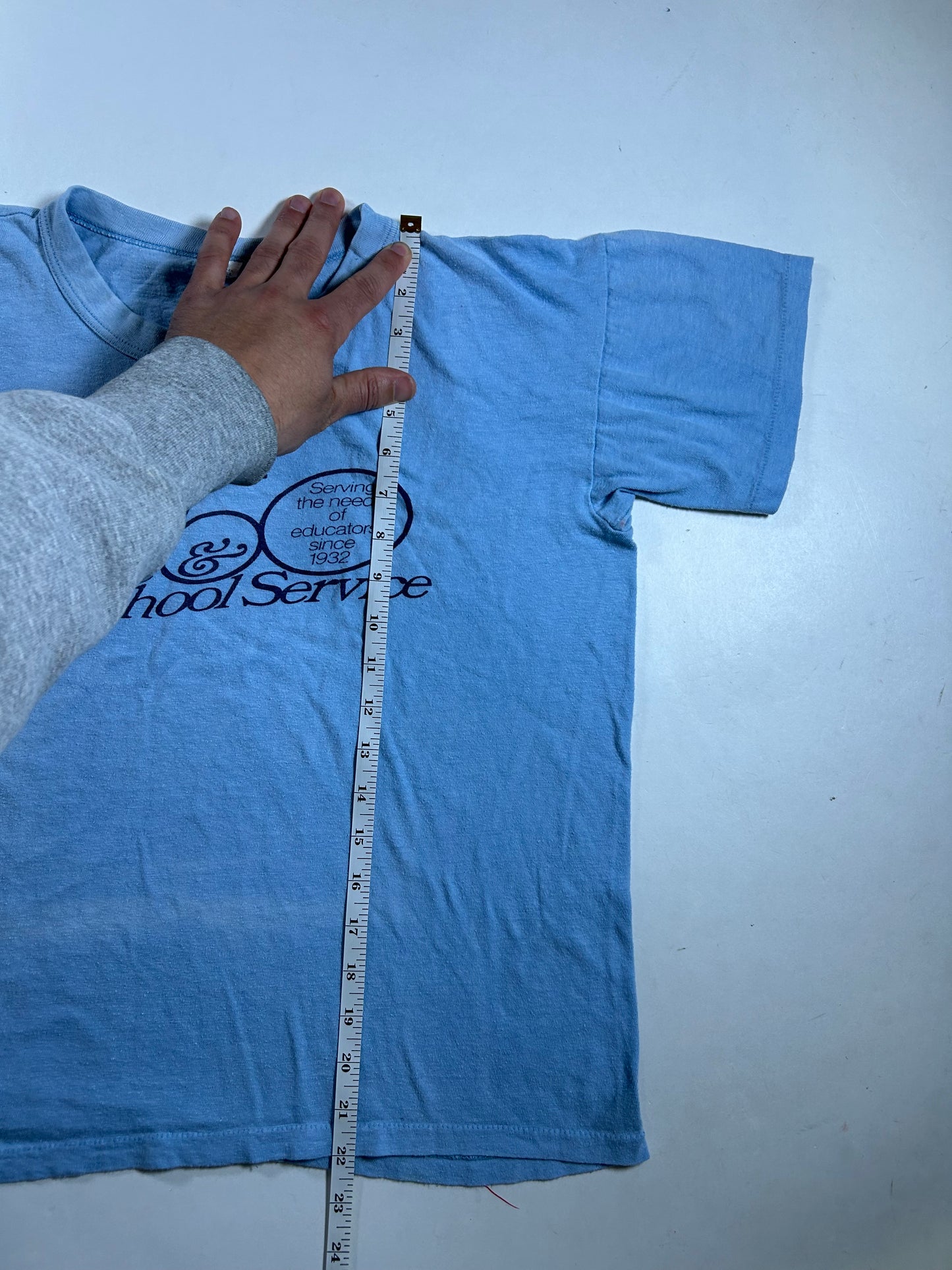 Vintage The New York Times College & School Service 50 Years 1982 Tee 20.25x22.25 Inches