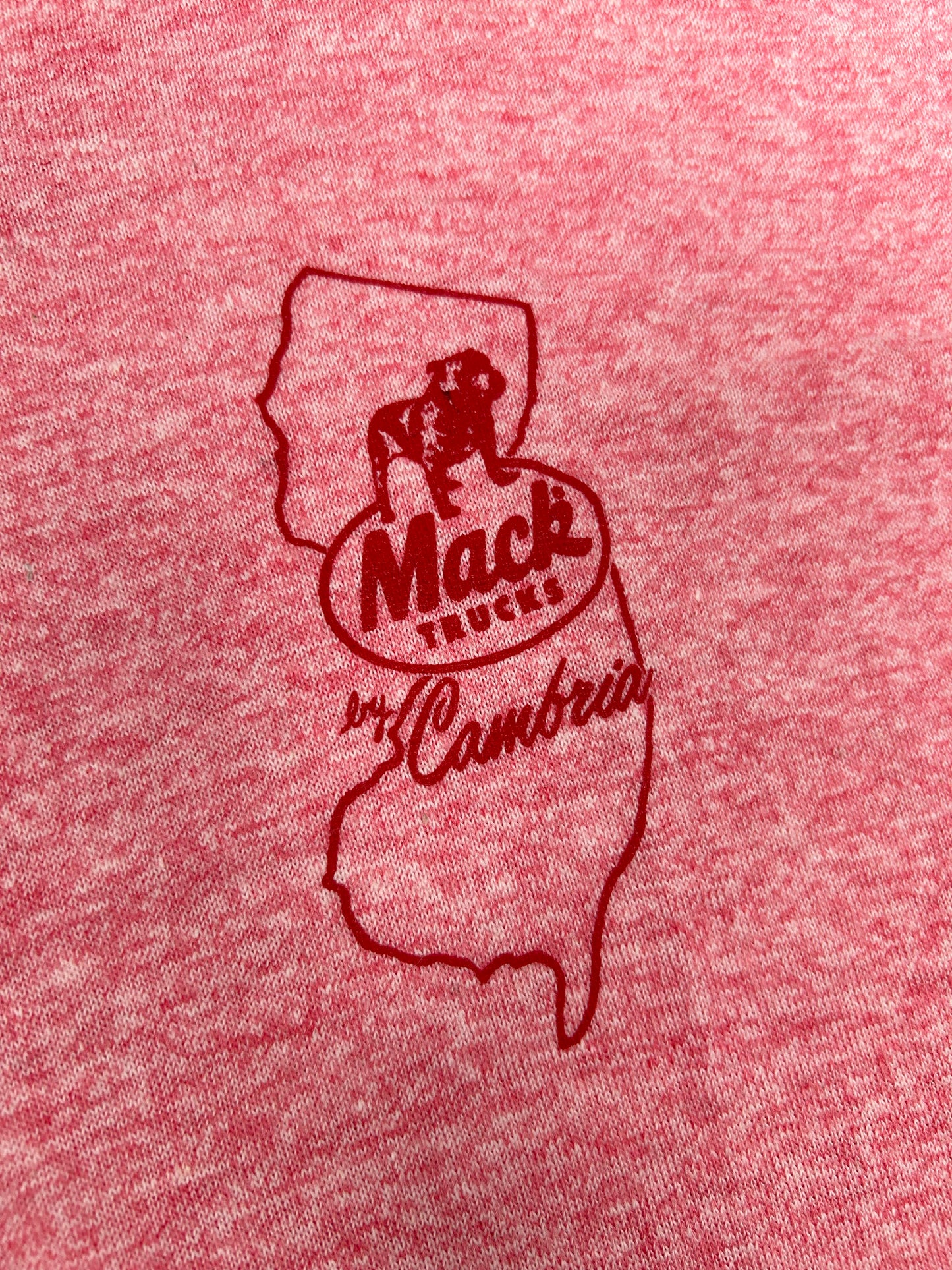 Vintage Mack Trucks By Cambria New Jersey NJ Logo Trucking Ringer Tee 21x28.75 Inches