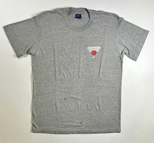 Vintage 80s Nike Championship Clinics Basketball Camp Tee L/M Fit 21x28 Inches As Is