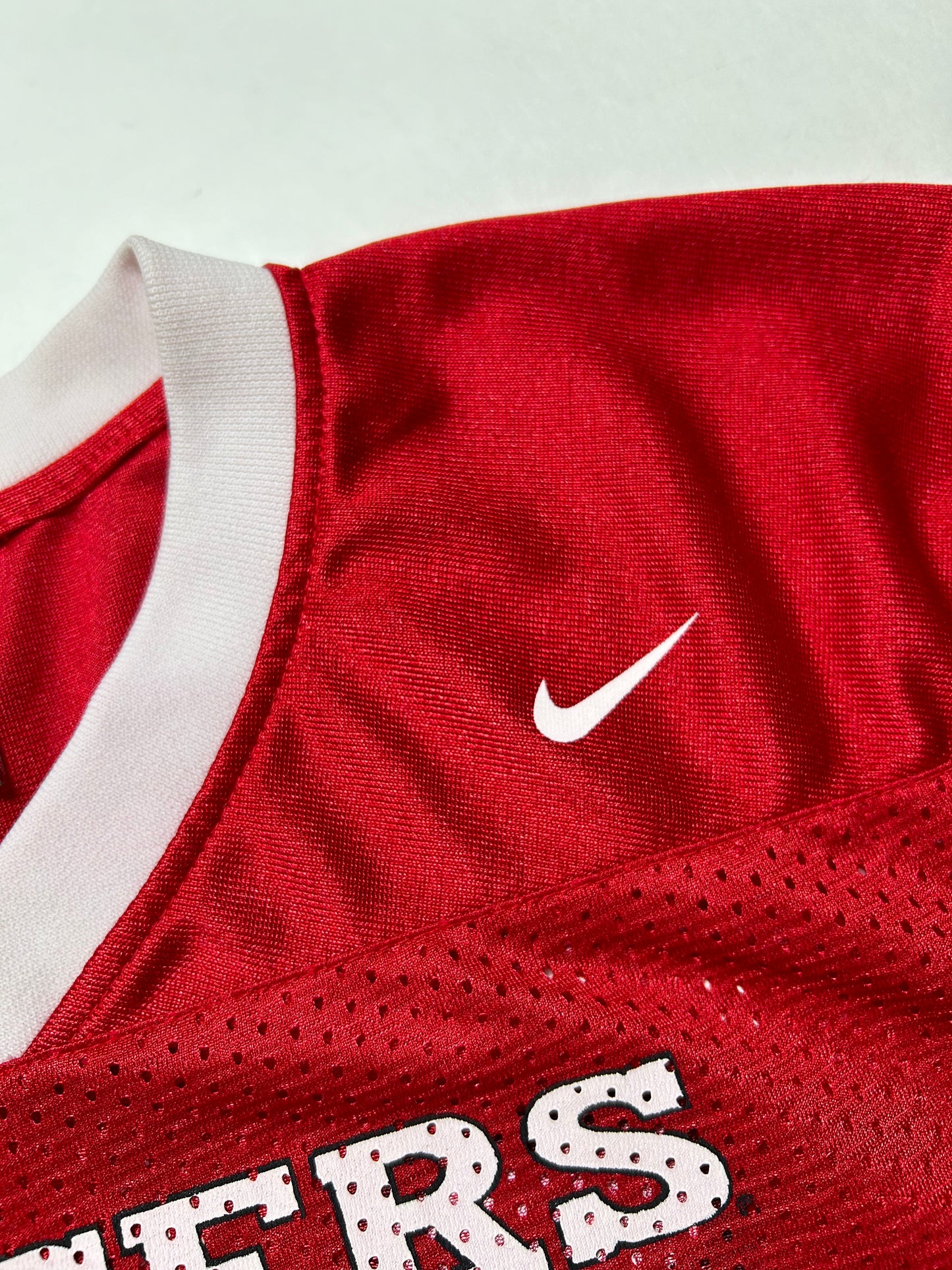 Rutgers Scarlet Knights Jersey Red NCAA Football College Nike #14 Youth Large 19.75x27.75 Inches