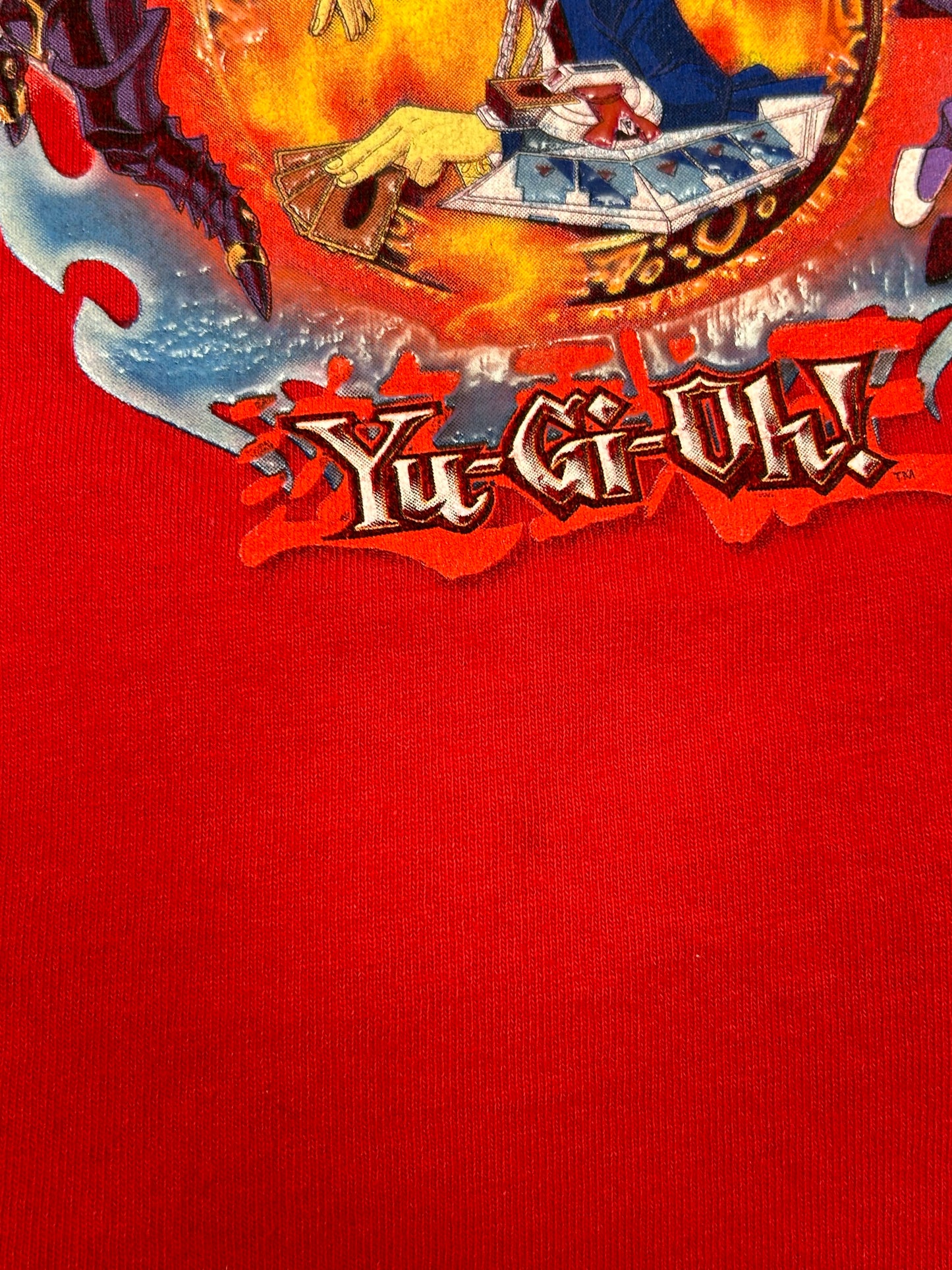 Vintage Shonen Jump Yugioh Graphic Kids Long Sleeve Shirt 16.75x18.25 Inches Childrens Large/Medium Red