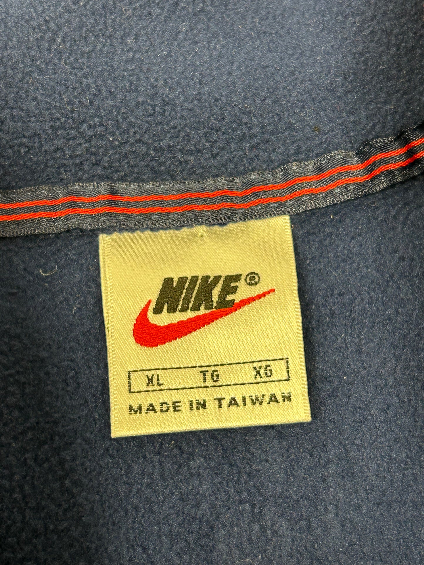 Vintage Nike USA Soccer Team Vest XL Blue Red Fleece Swoosh With USA Sticker