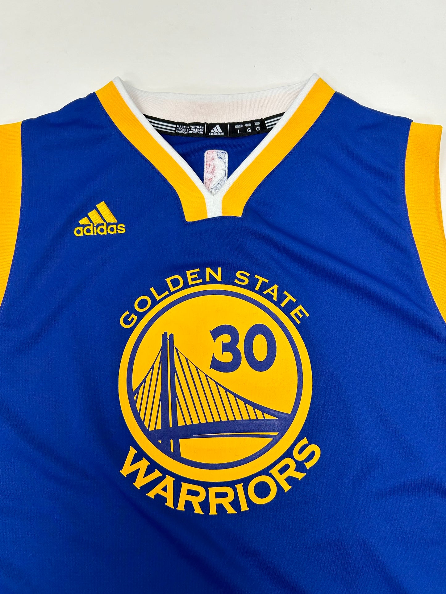 Adidas Steph Curry #30 GS Golden State Warriors Jersey Size Youth Large 19.75x26.25 Inches Blue