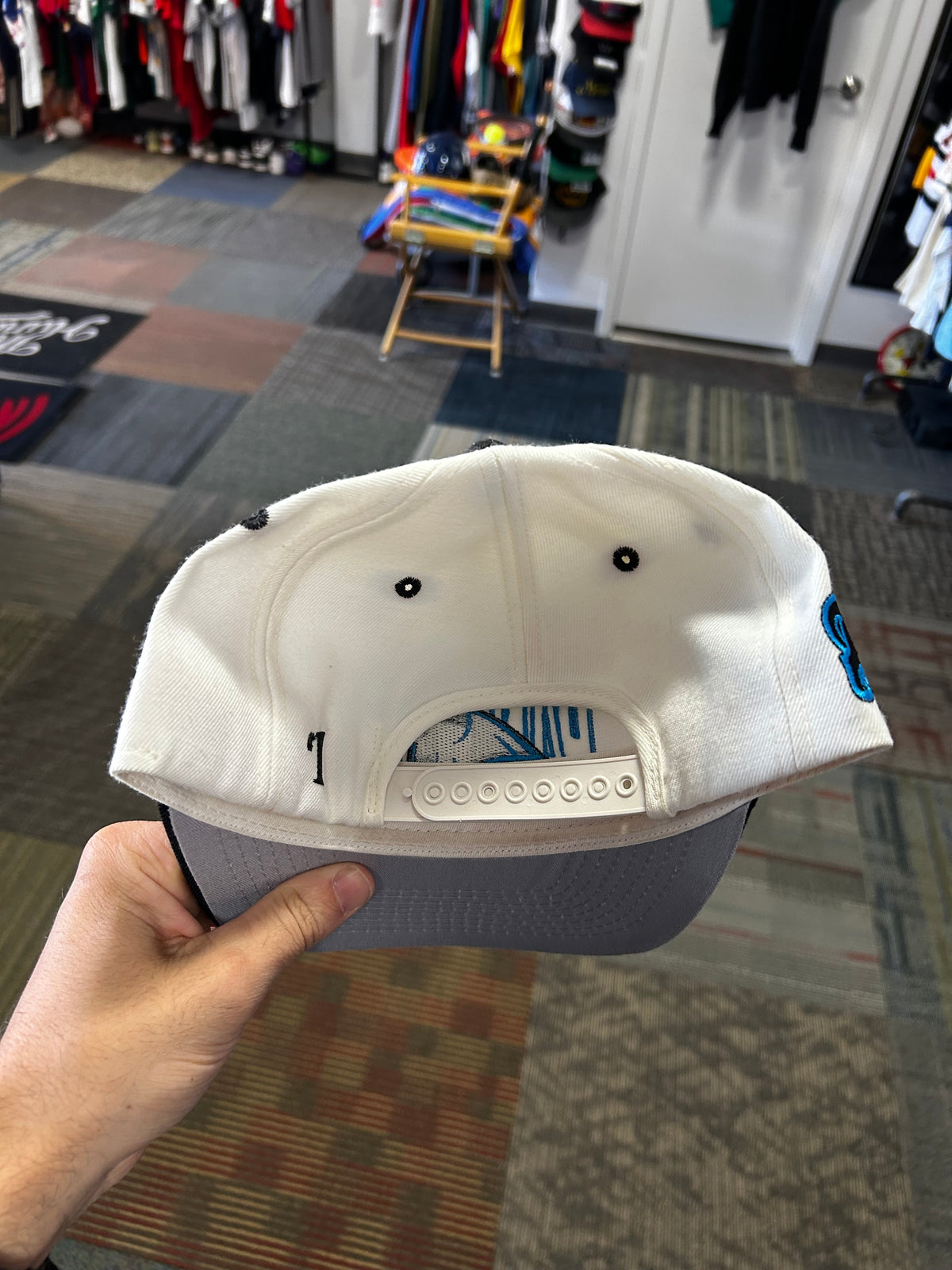 Vintage Carolina Panthers NFL #1 Apparel SnapBack Hat As Is Adult