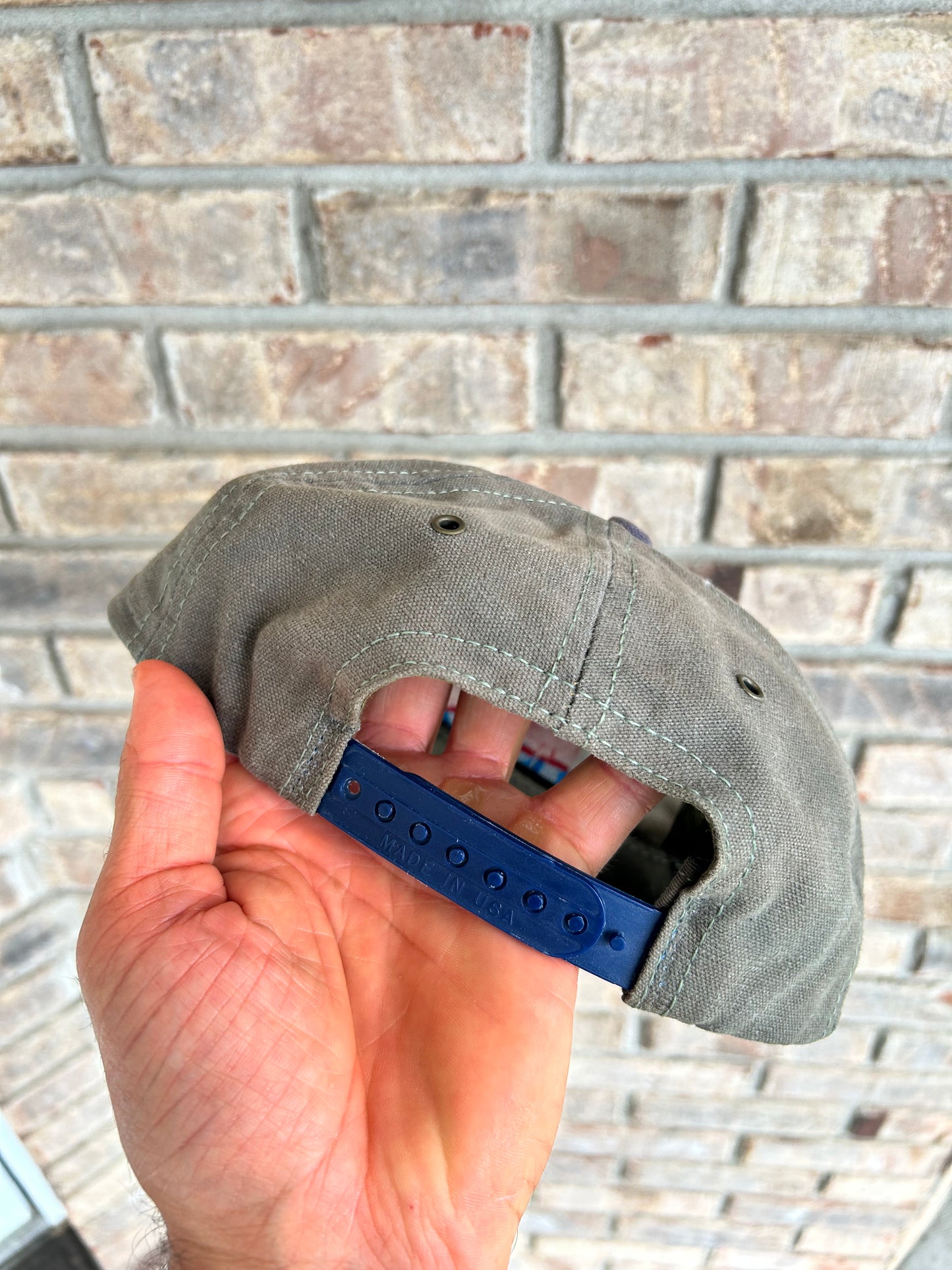 Vintage Out for Trout Snapback Fishing Hat Cap Made In The USA Great Fading 90s