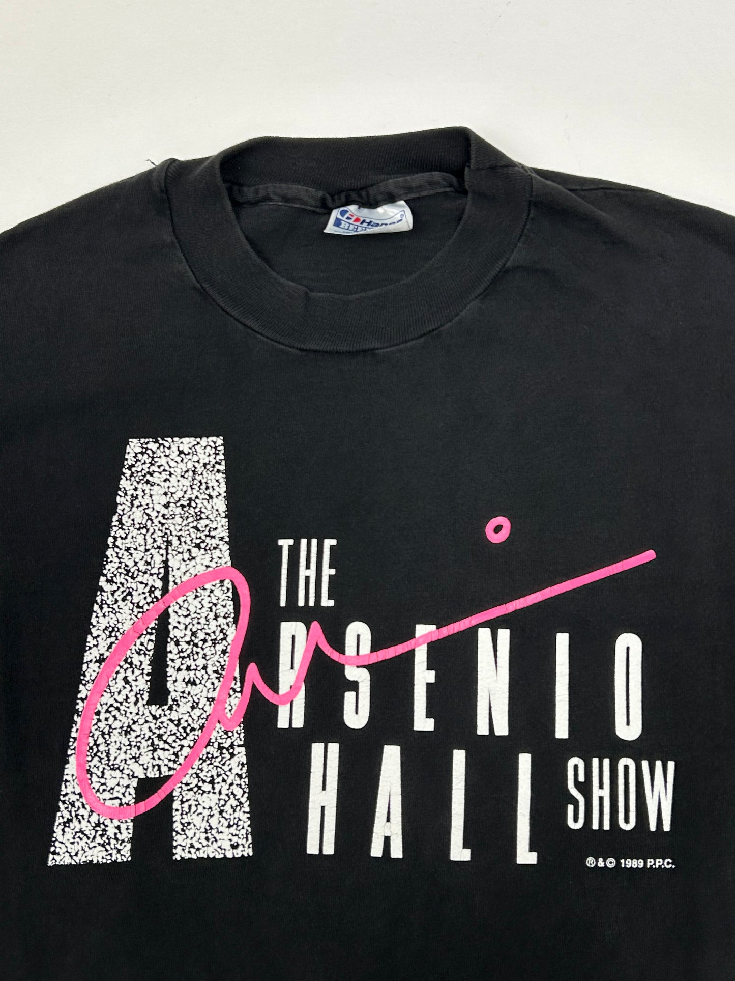 Vintage 1989 The Arsenio Hall Show TV Show Promo Tee XL 23.25x31 Inches Rare