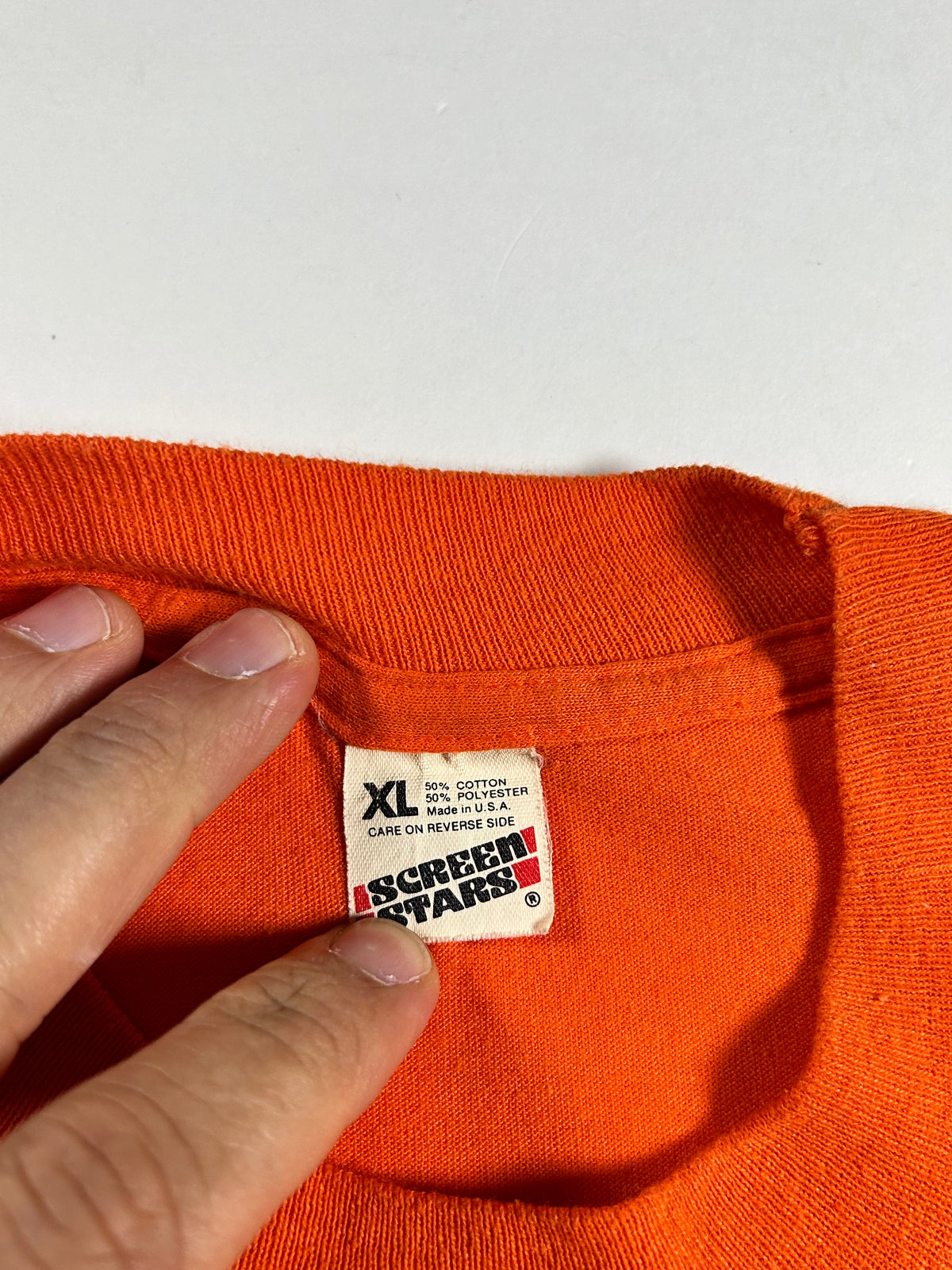 Vintage 1989 This is My Halloween Costume Funny Orange Hallmark T-Shirt 21.25x28.25 Inches As Is Has Wear