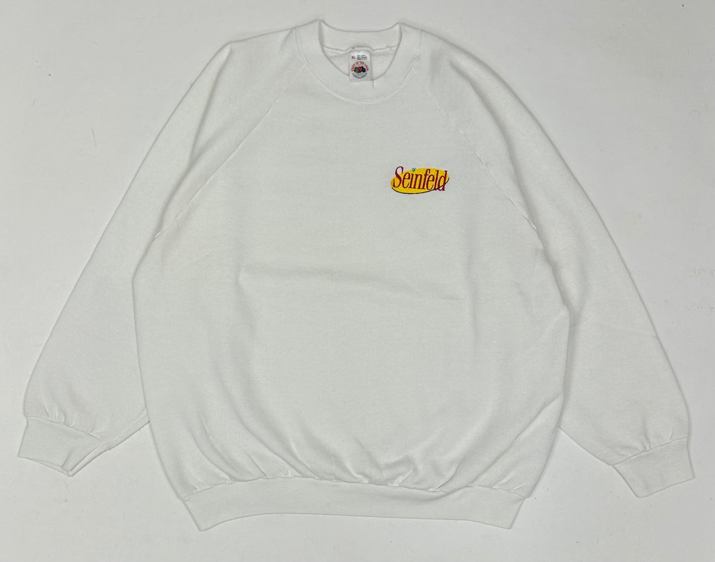 Vintage Seinfeld Embroidered Logo Crewneck Sweatshirt Promo 90s Rare L/XL 25x27.5 Inches