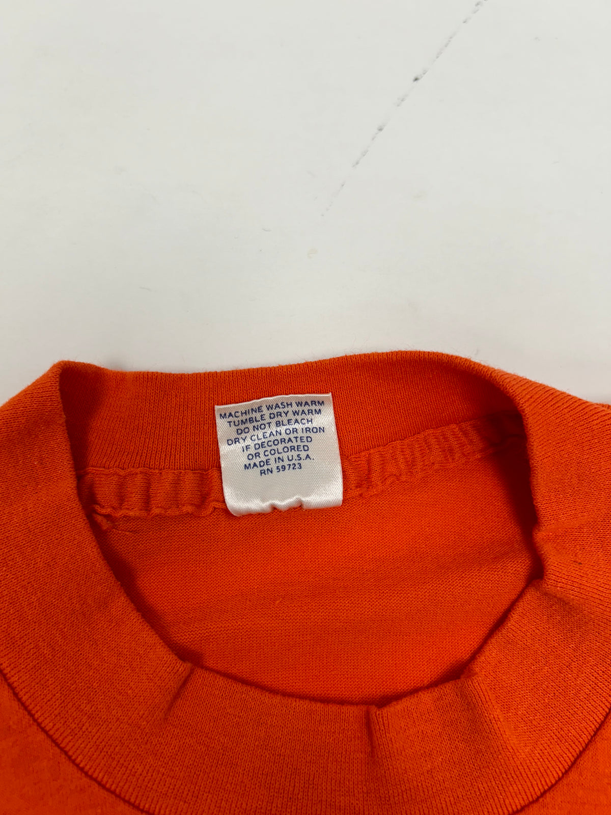 Vintage Trench Denver Broncos Super Bowl XXI 1986 AFC Champions Tee Small/Medium Fit 18.75x27 Inches