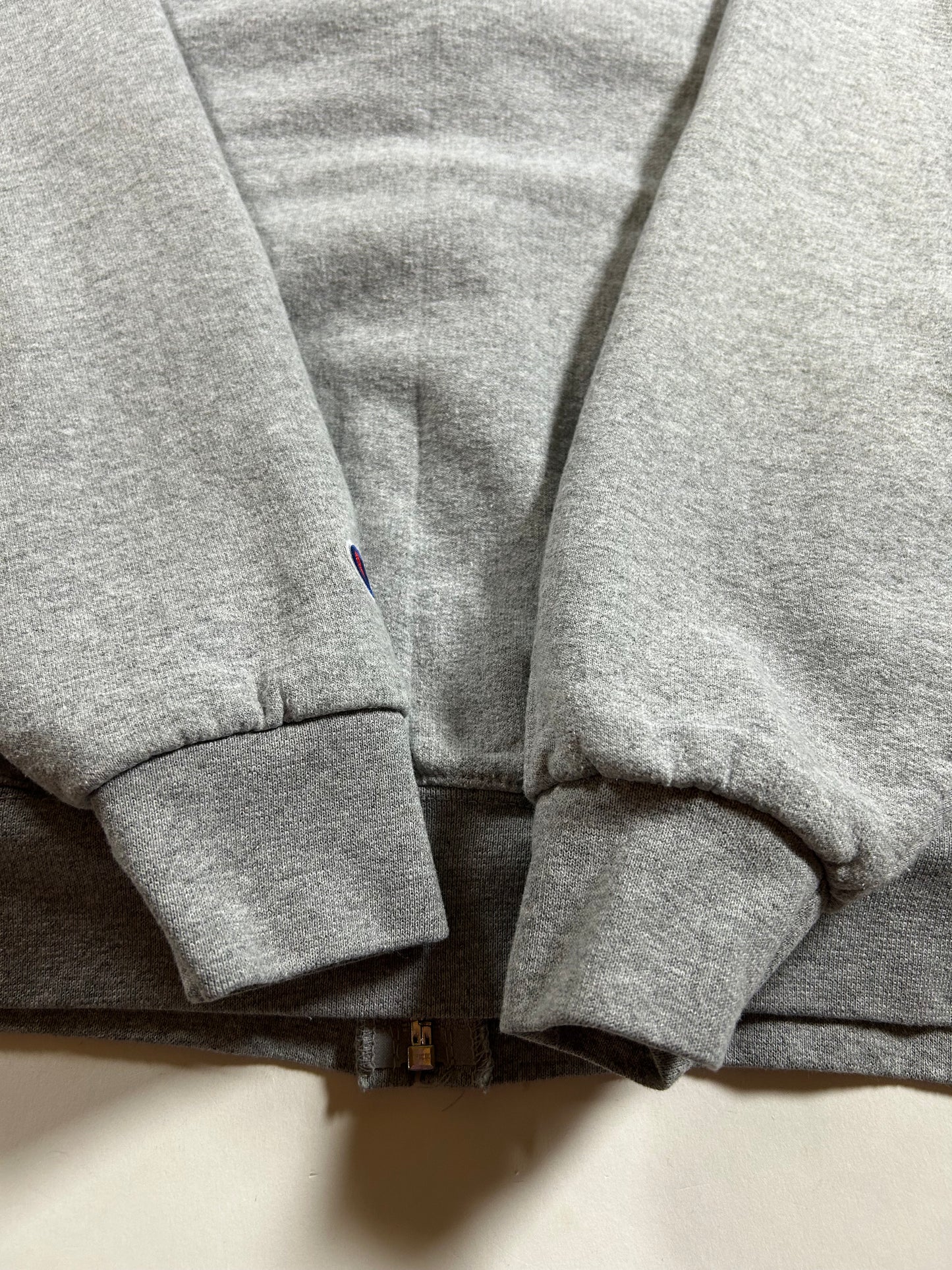 Montclair State University College Zip Hooded Sweatshirt Gray Large 24x27 Inches