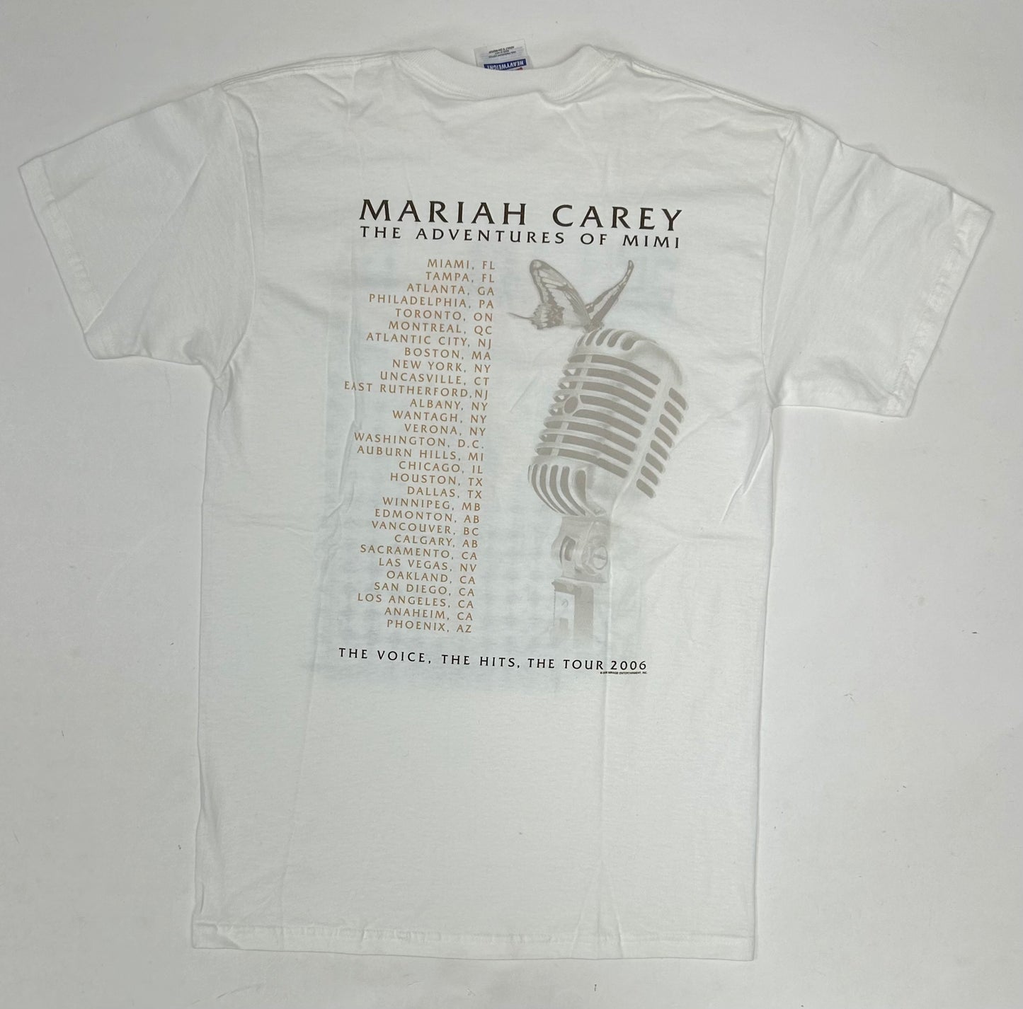 Vintage Mariah Carey Adventures Of Mimi Concert Tour Shirt 2006 Music Tee Small 18.25x28.5 Inches