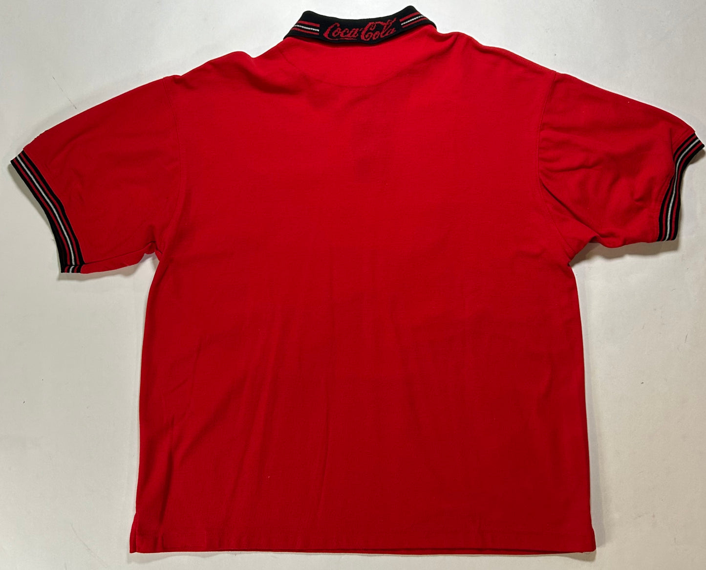 Vintage Coca-Cola Soda Drink Company Promo Polo Shirt XL 25x31 Inches