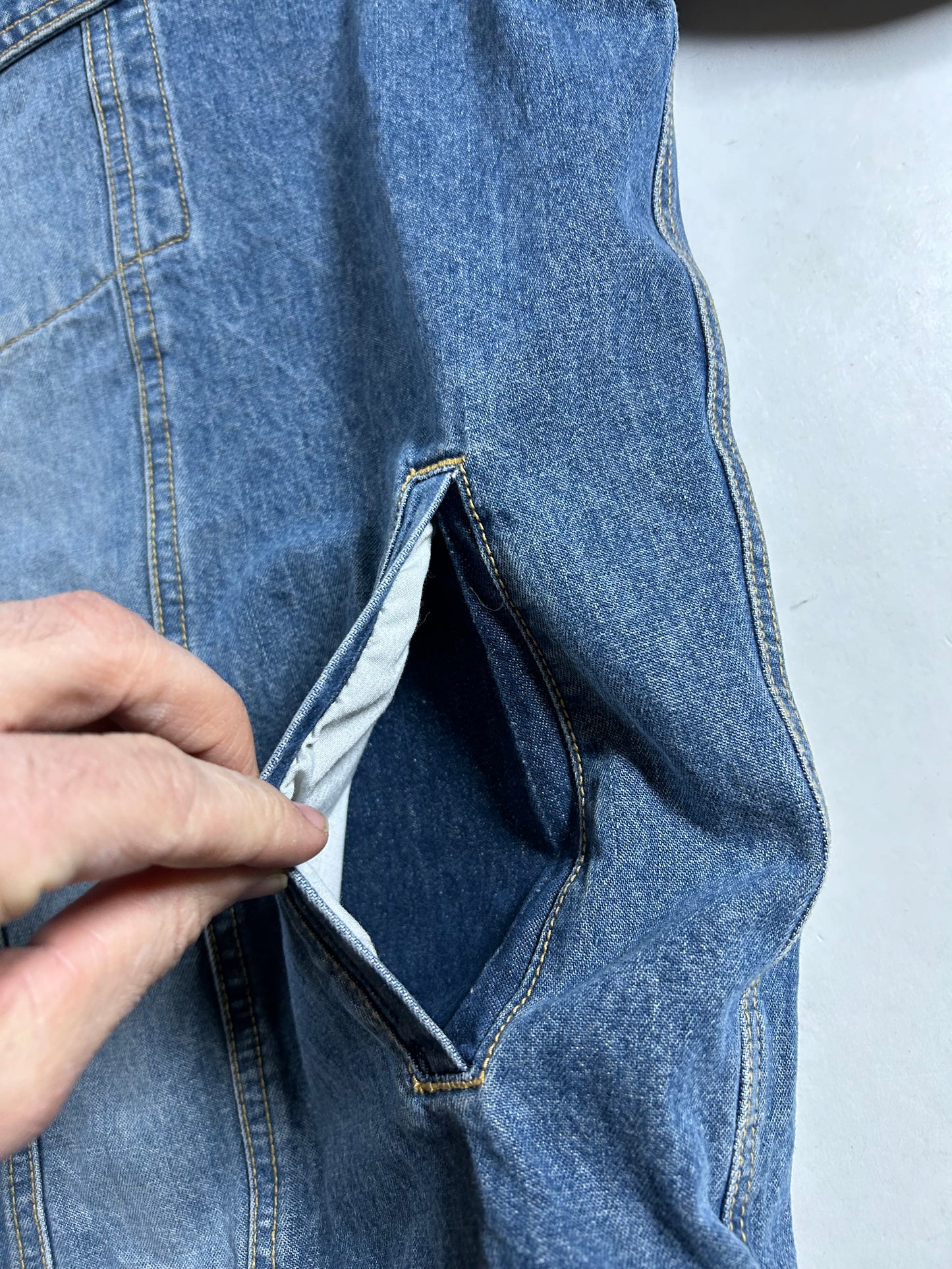 Vintage Disney Studio Jack Skellington Nightmare Before Christmas Denim Jacket 2XL 27.75x29.5 Inches