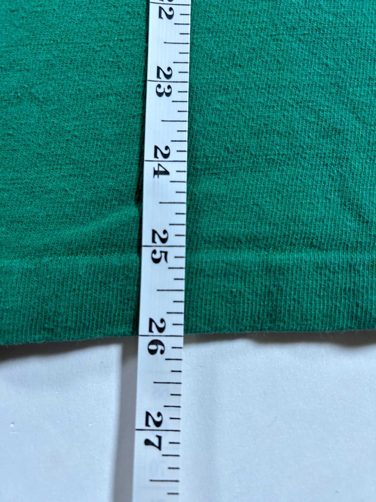 Vintage 70s Notre Dame Champion Blue Bar Green Jersey Style Tee 18.25x26 Inches Small Fit As Is