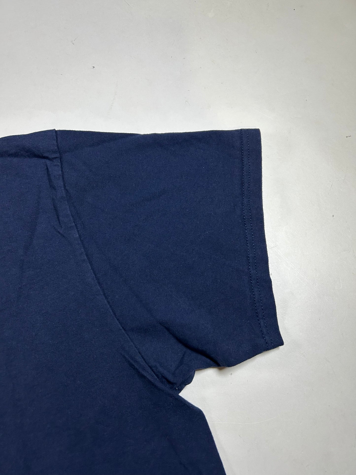 Vintage 2000s Nike Embroidered Chest Swoosh Logo Tee XL 24.25x29.5 Inches Navy