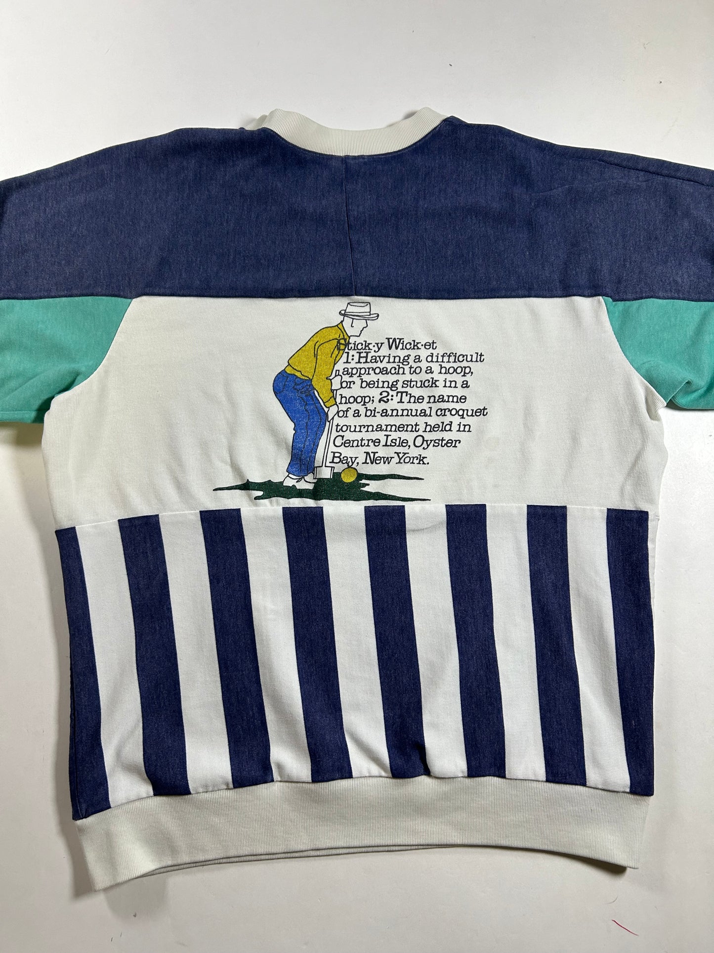 Vintage Nike Croquet Council Pullover Crewneck Sweatshirt As Is Worn Medium 22.5x25.75 Inches Rare