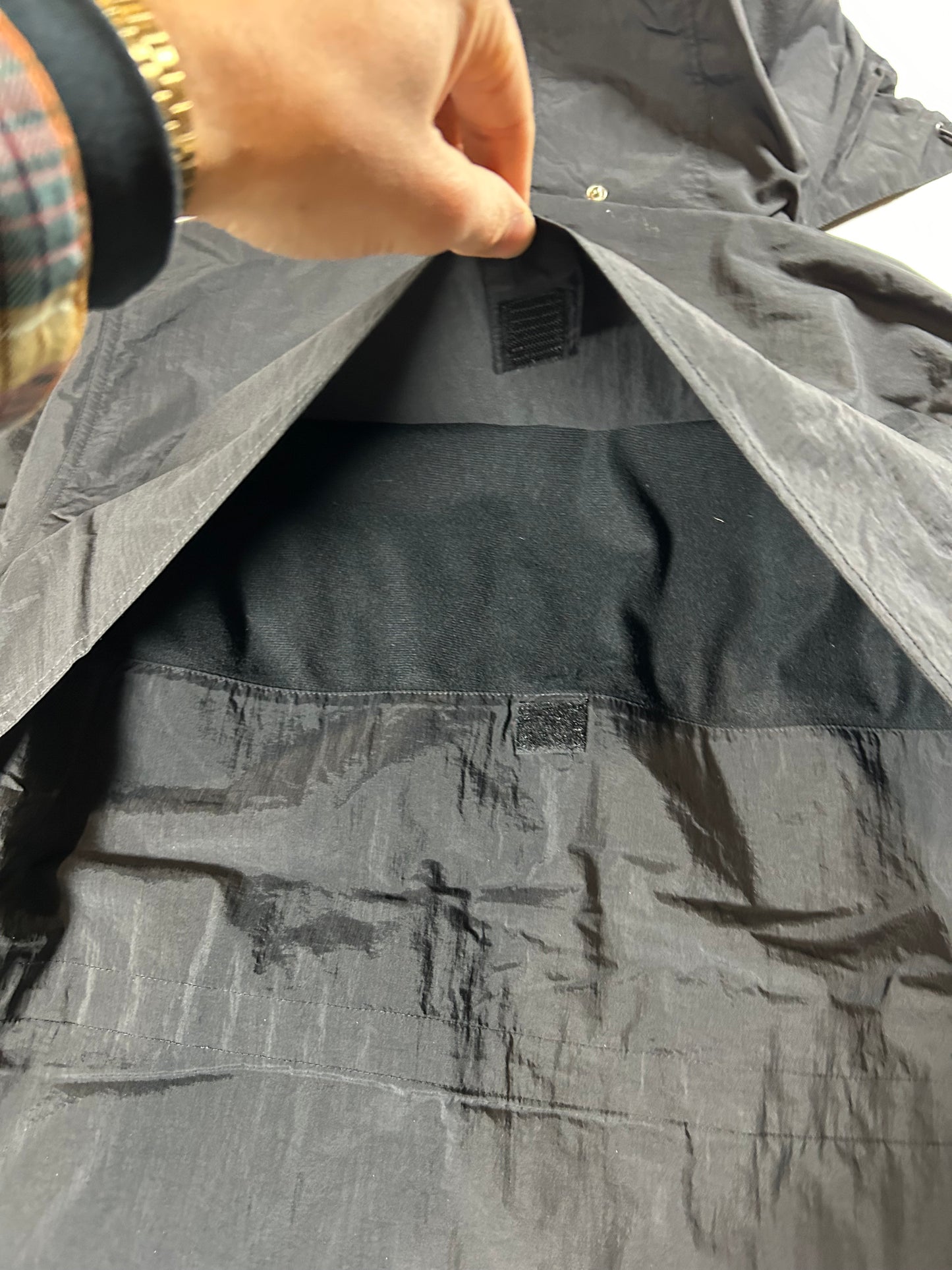 Vintage MLS Soccer Tri Mountain Black Windbreaker Zip Jacket 25.25x31 Big Fit Mediumish