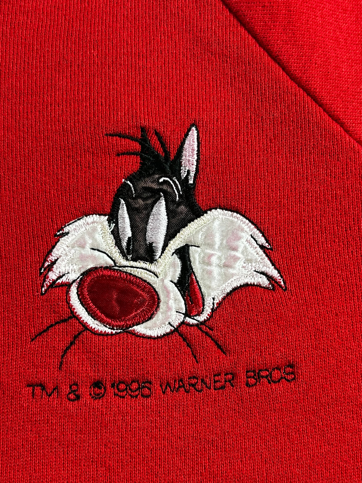 Vintage Sylvester The Cat Looney Tunes Crewneck Sweatshirt 17.75x21.75 Youth Small Fit