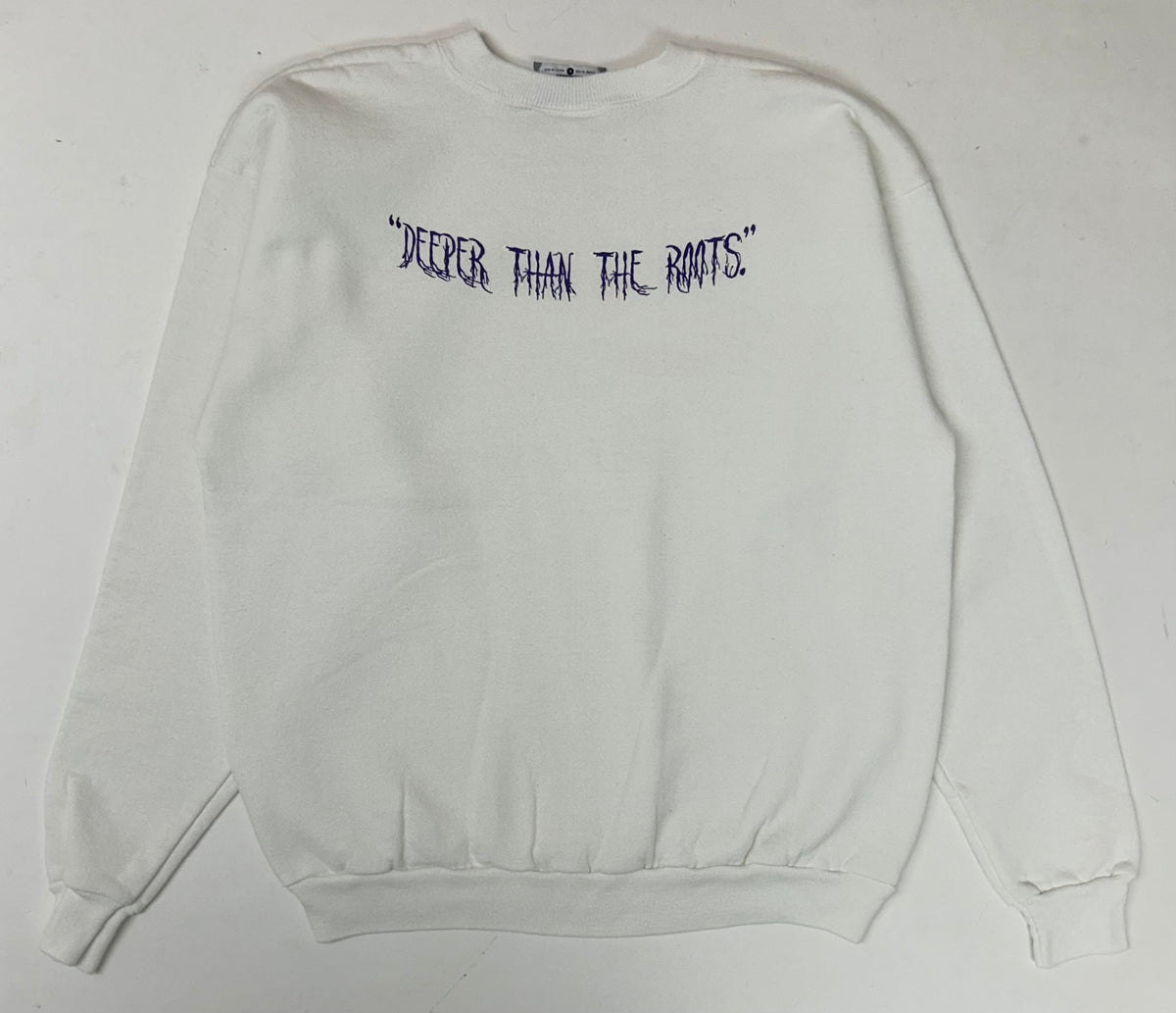 Edgewood New Jersey Deeper Than The Roots Crewneck Sweatshirts Lee Tag 50/50 Blend USA White As Is M/S Fit 21.75x25.25 Inches