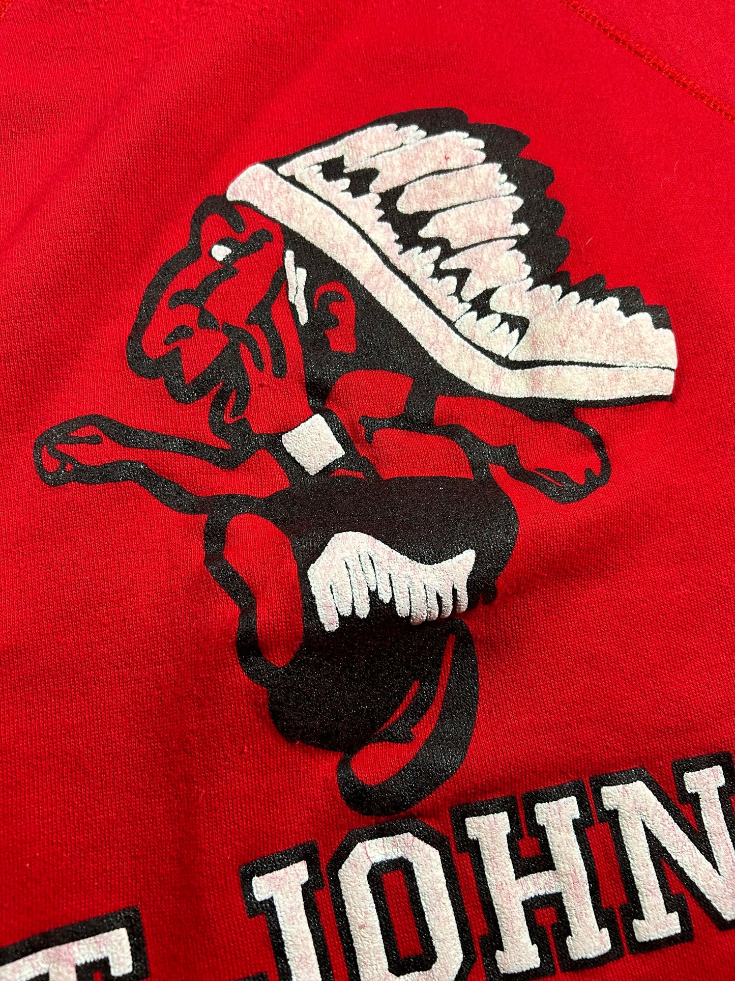 Vintage St John’s Red Storm Banned Logo Red Crewneck Sweatshirt 22.75x26.75 Inches Rare