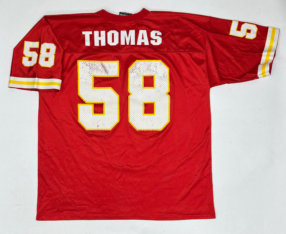 Vintage Logo Athletic Kansas City Chiefs Derrick Thomas # 58 NFL Jersey Red XL 25.75x31.25 Inches