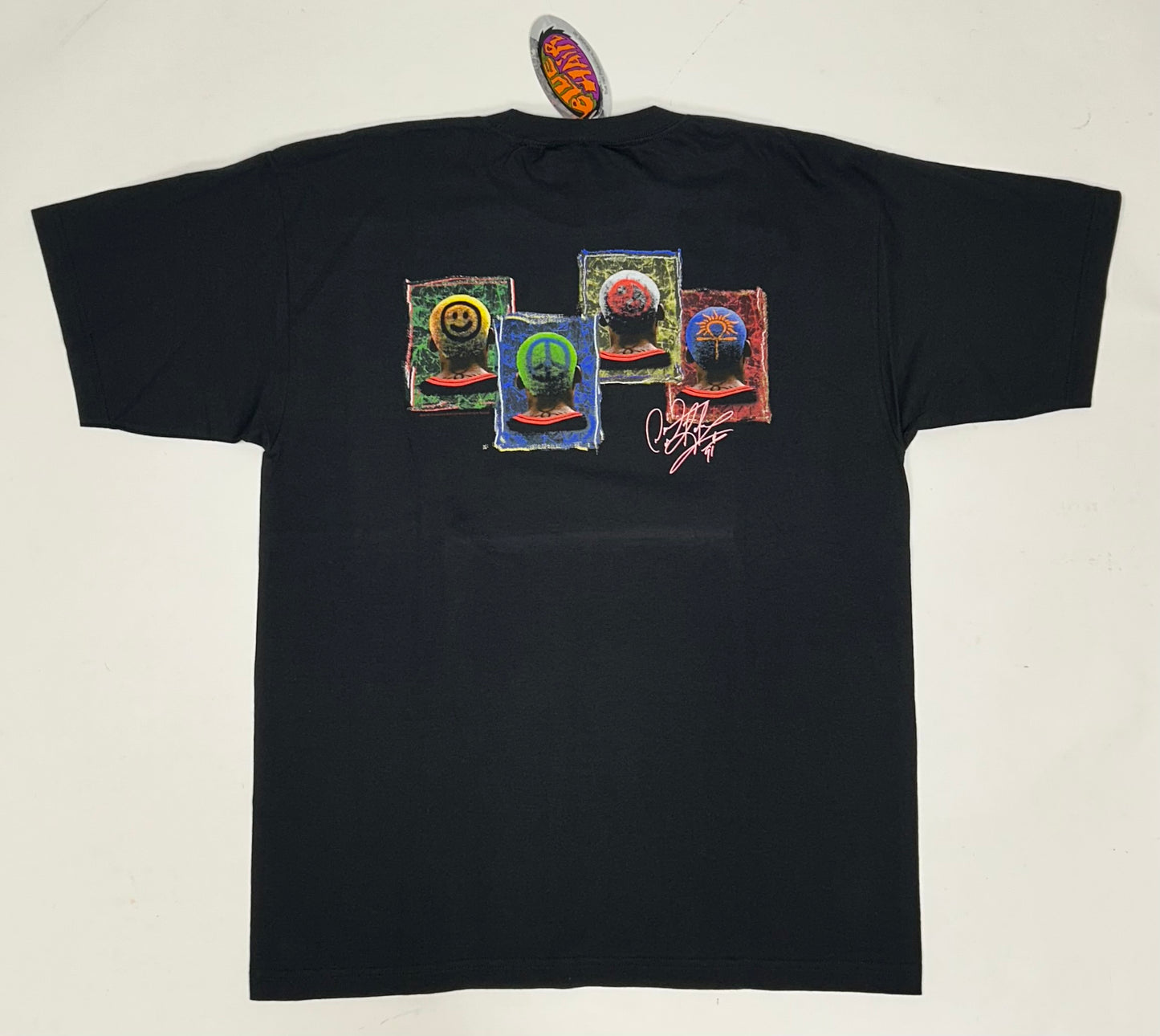 Vintage 90s Dennis Rodman Shirt Sign Of The Times Blue Hair Graphics Tee Brand New With Tag XL 24.25x32.25 Inches