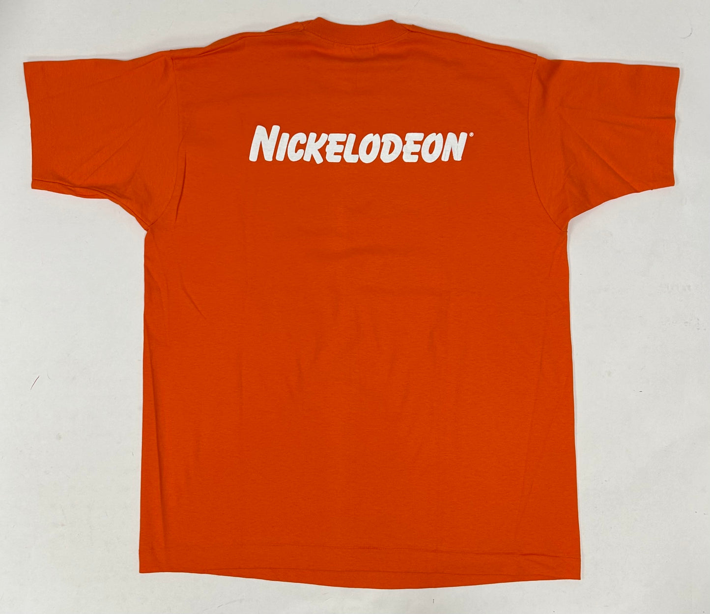 Vintage 90s Nickelodeon Orange TV Promo Tee XL 24.25x32 Inches