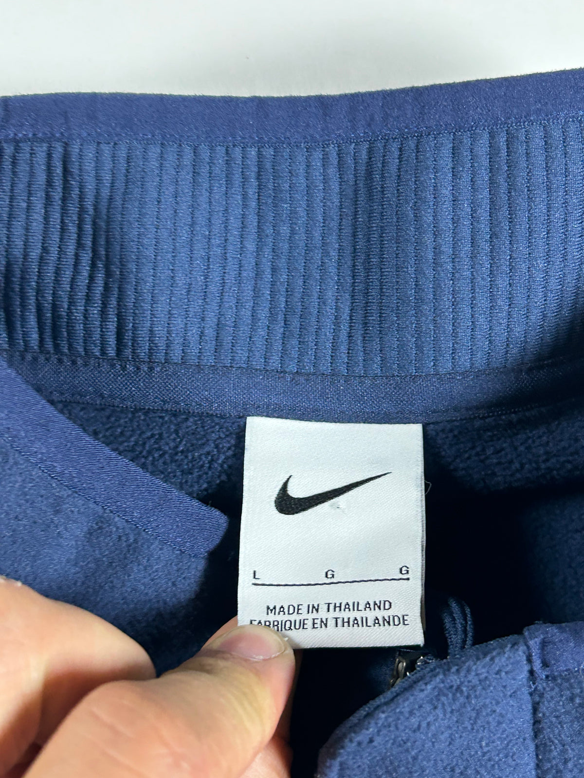 Nike USA Lacrosse Therma-Fit Victory Vest 1/4 Zip Fleece Navy Size Large 24.25x28.25 Iniches