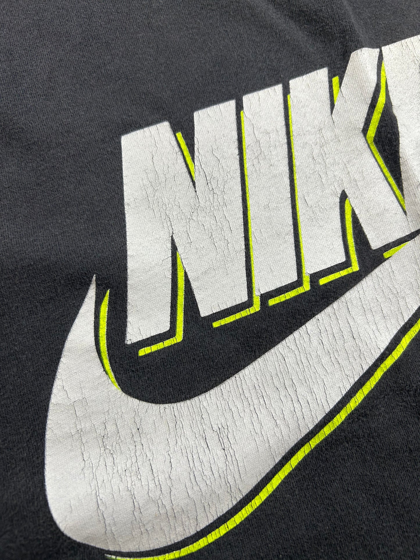Vintage Nike Big Graphic Logo Spell Out Swoosh Size XL 22.5x28.75 Inches Beach Tank Top Gray Tag 80s 90s