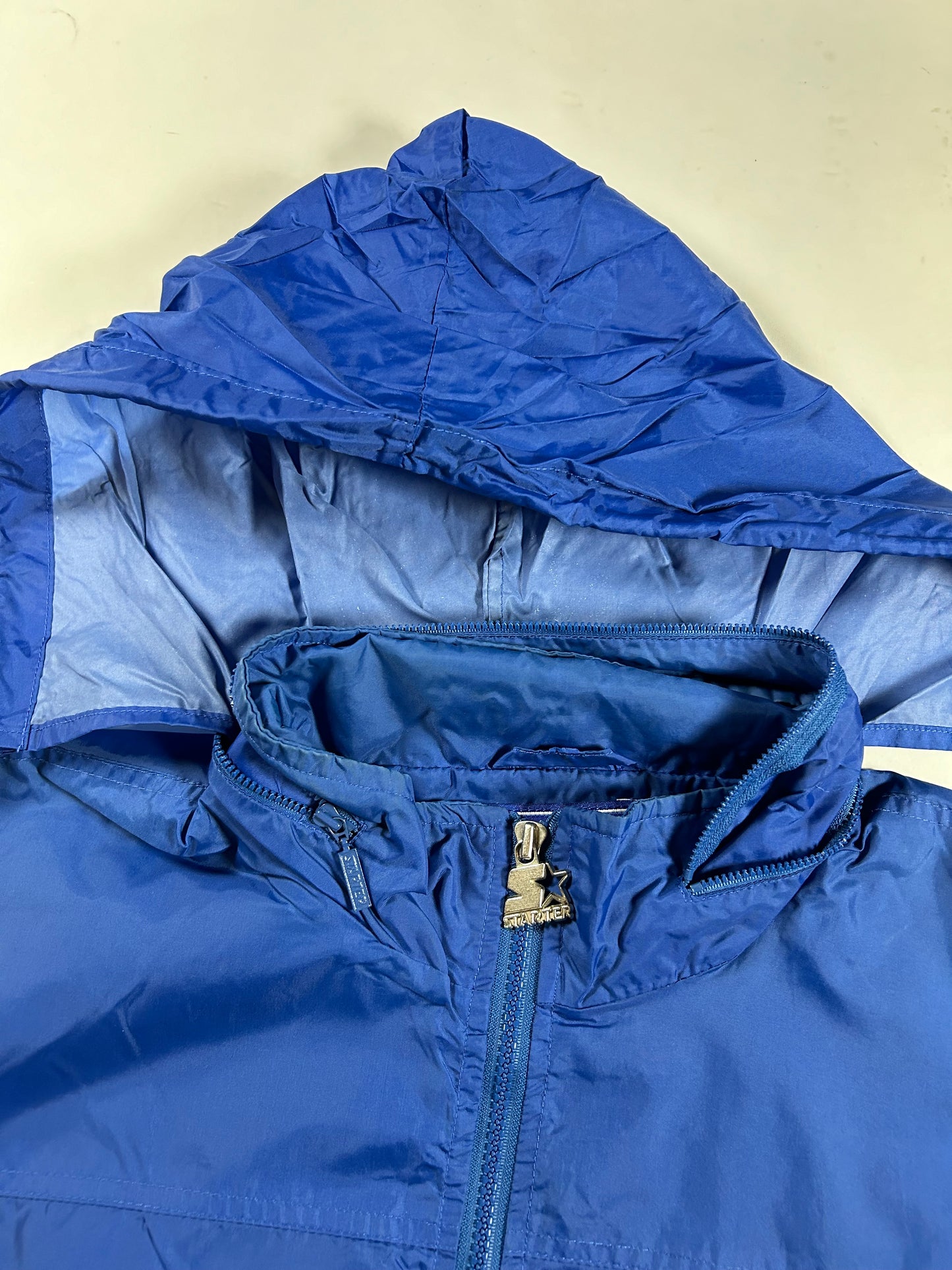 Vintage Starter 96 Atlanta Olympics Team USA Packable Hood Windbreaker Full Zip Jacket  Large 27.5x27.5 Inches