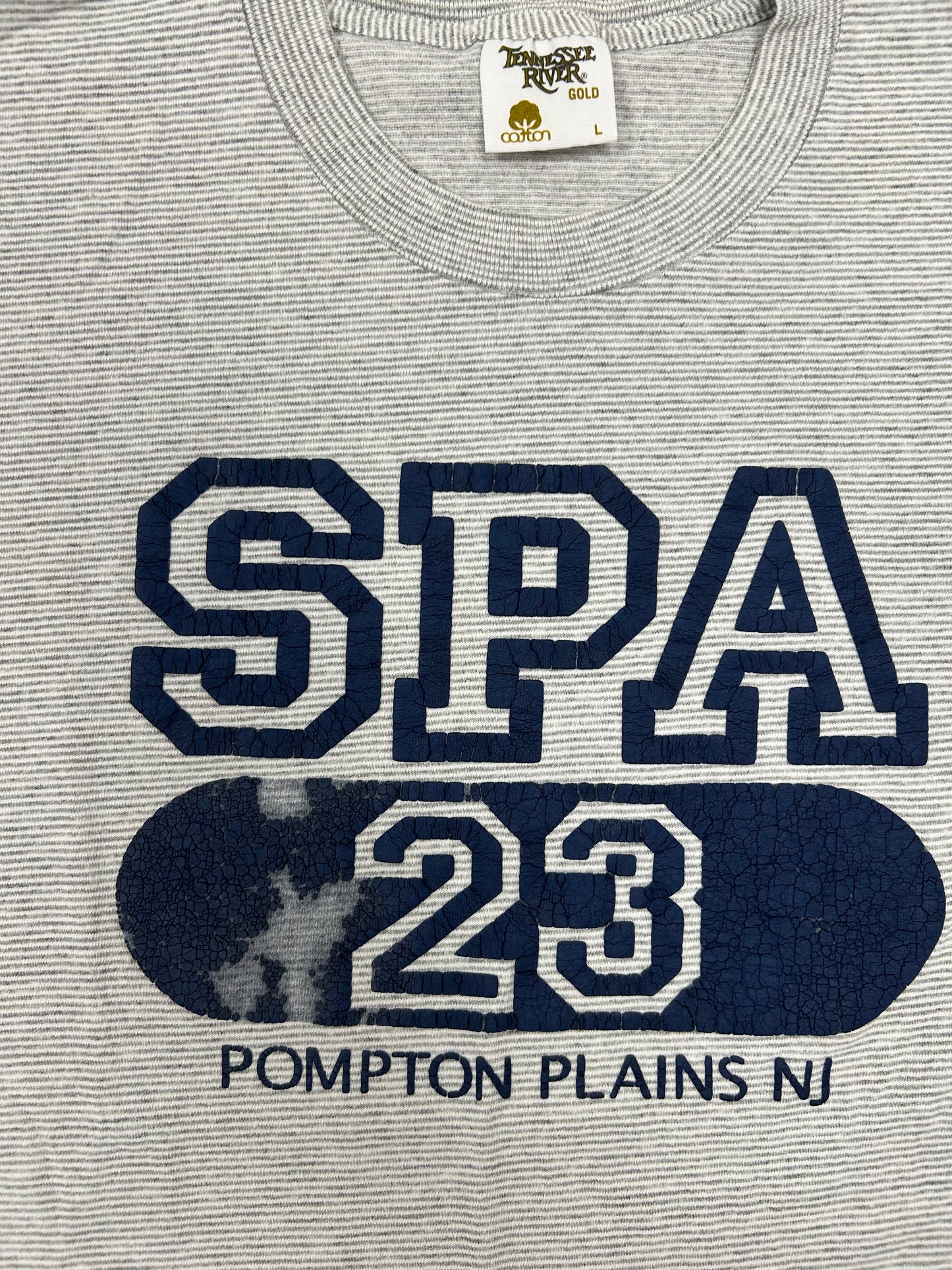 Vintage 90s Spa 23 Pompton Plains, NJ Fitness Center Tee Large 22.25x27.75 Inches