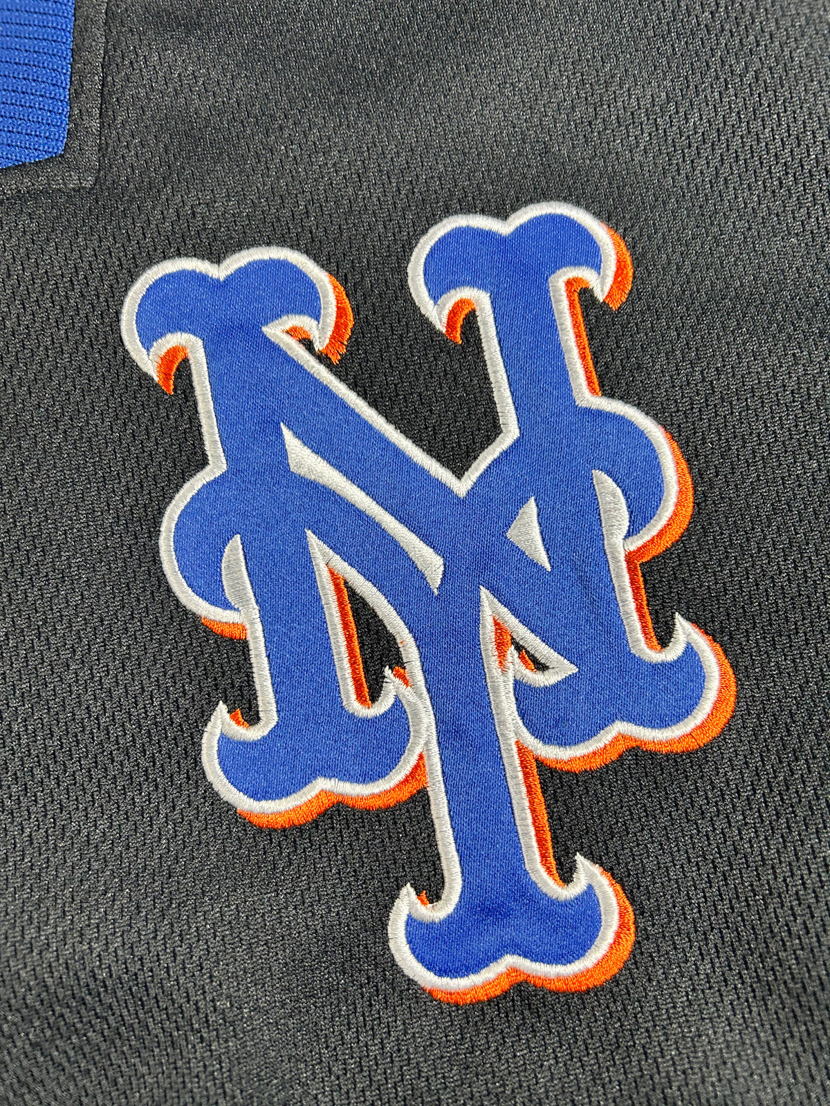 Vintage New York Mets Majestic Jacket MLB Baseball Snap Buttons Has Flaw See Med