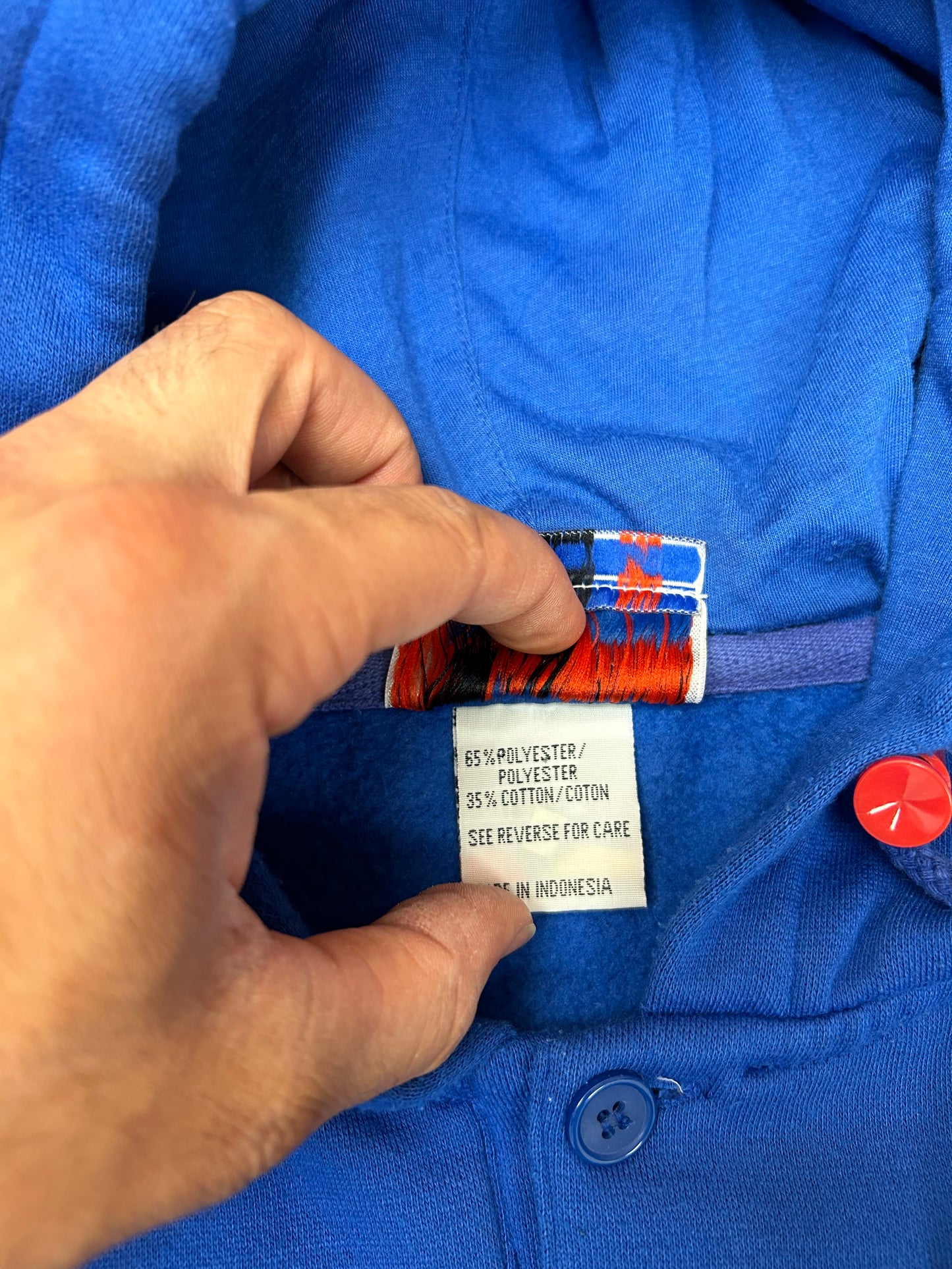 Vintage Pro-Line Apex One New York Giants Hooded Sweatshirt Large/Medium 24.75x26.5 Inches