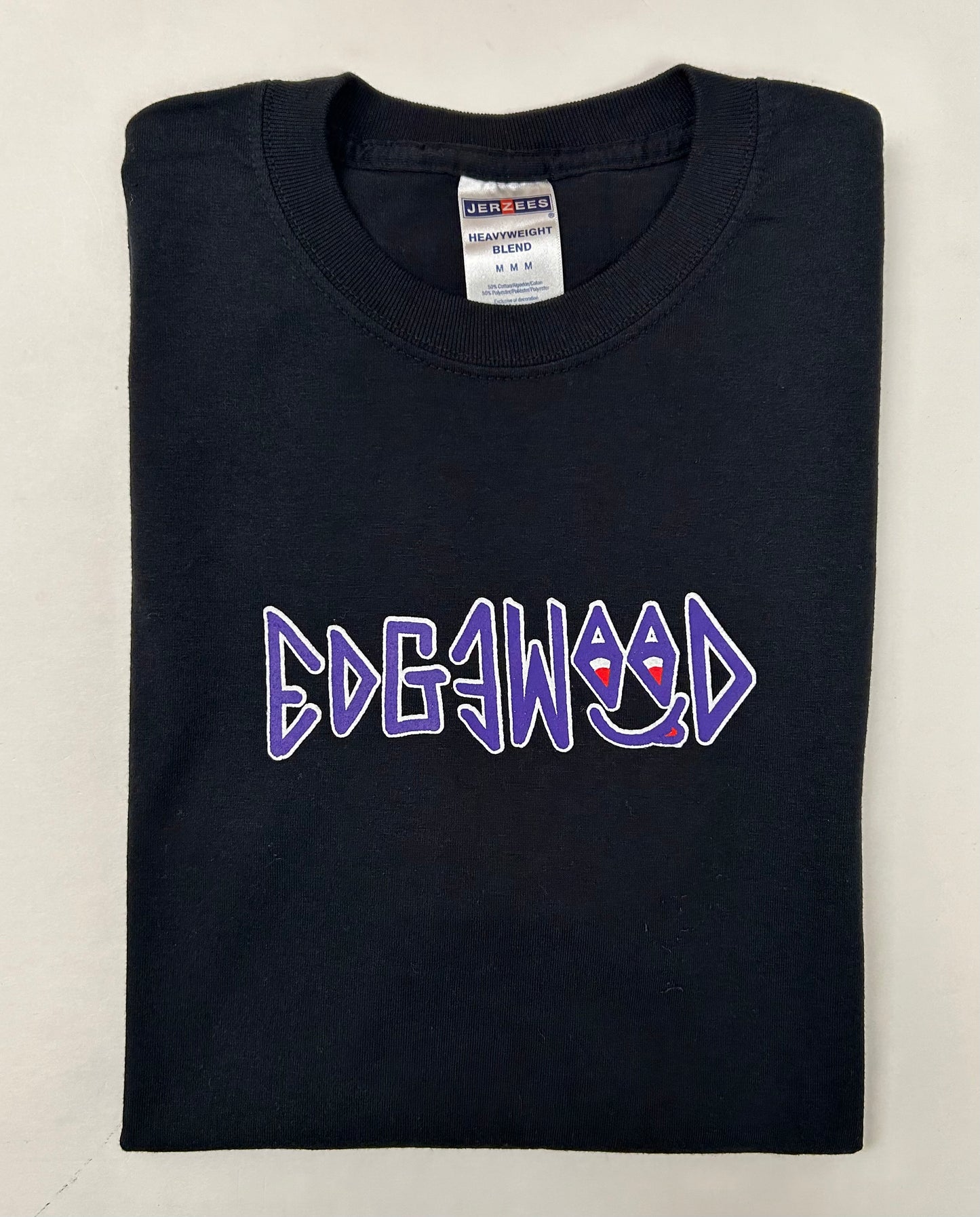 Edgewood NJ first edition “Deeper Than The Roots.” Tee Medium/Small 18.5x27.75 Fit 00s JERZEES 50/50 Blend Black