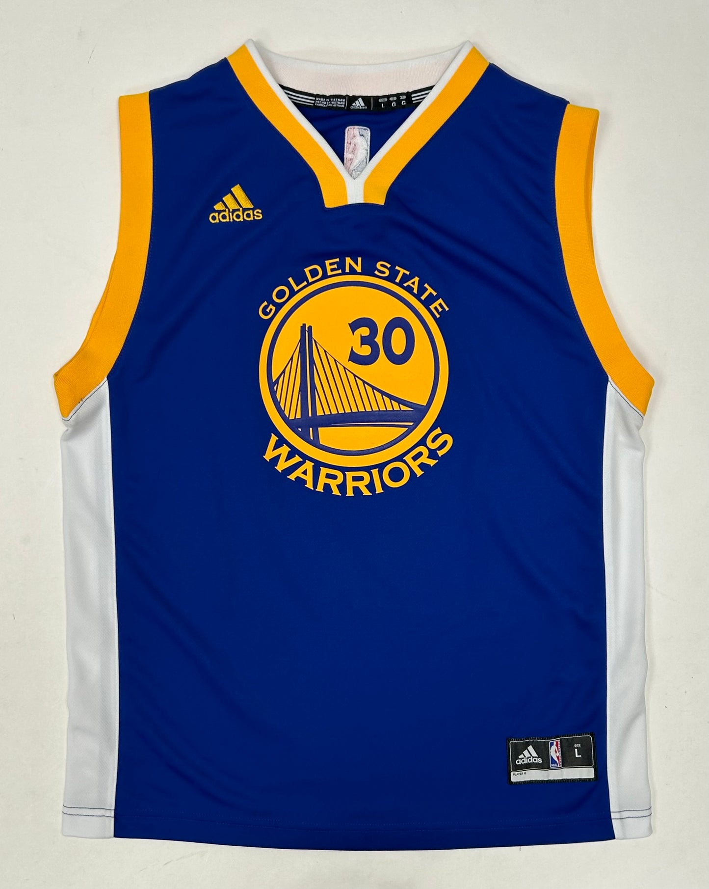 Adidas Steph Curry #30 GS Golden State Warriors Jersey Size Youth Large 19.75x26.25 Inches Blue