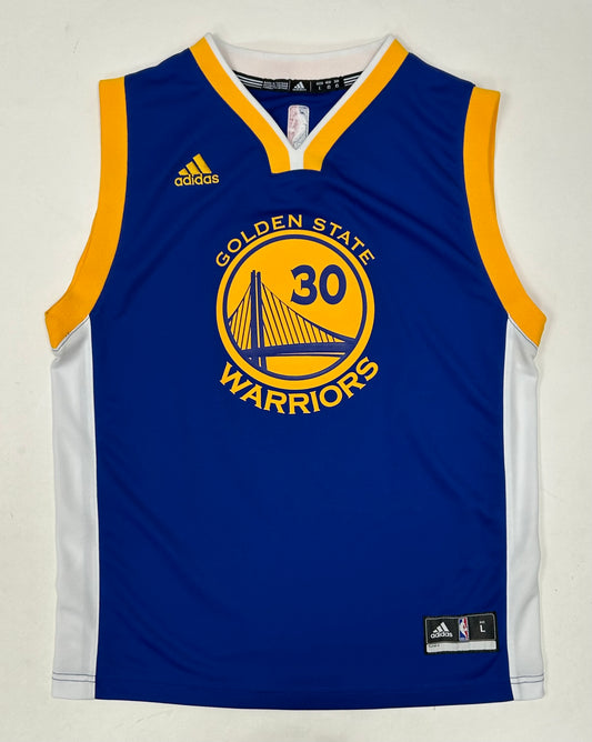 Adidas Steph Curry #30 GS Golden State Warriors Jersey Size Youth Large 19.75x26.25 Inches Blue