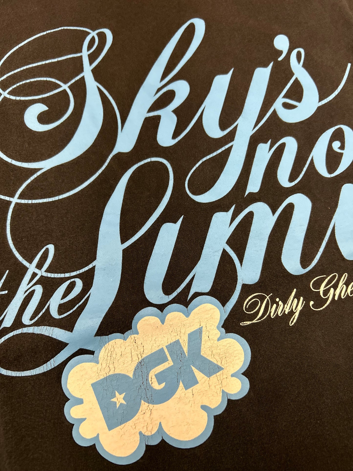 Vintage 2000s DGK Dirty Ghetto Kids Sky’s Not The Limit Skate Tee Skateboarding XL 23.5x30 Inches