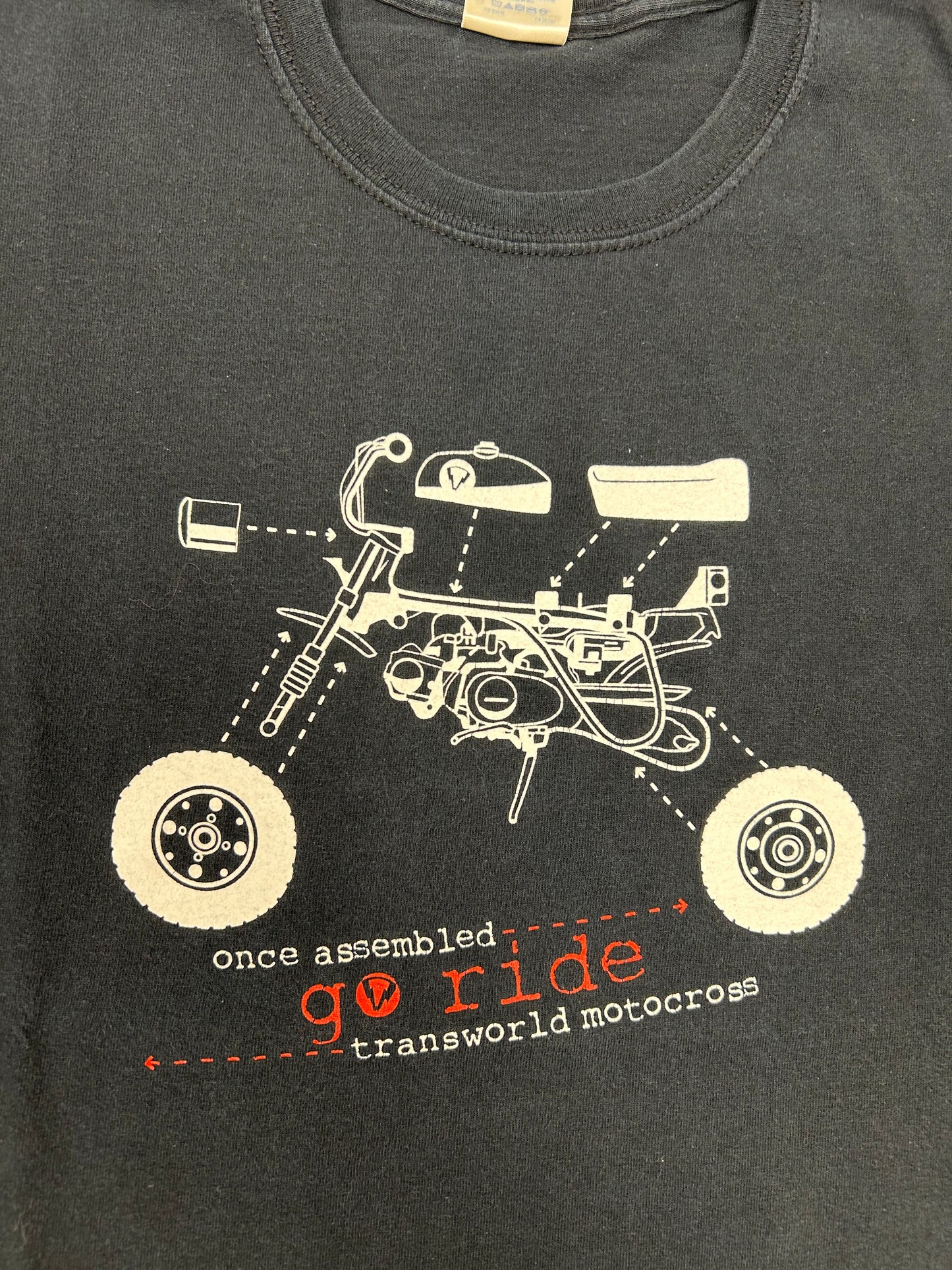 Vintage Transworld Motocross Magazine Promo Large Go Ride Tee 2000s Large 21.5x29.25 Inches